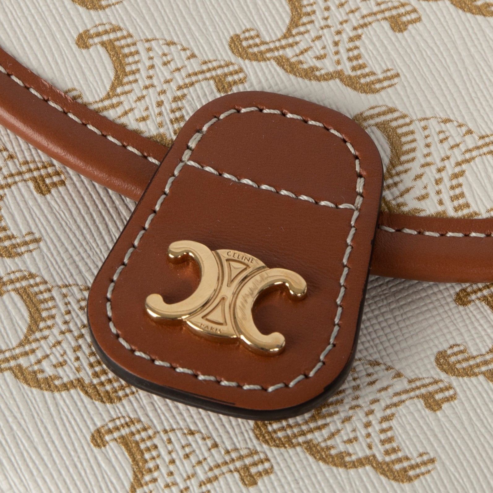 Celine 2021 Triomphe Canvas Mini Besace Crossbody Bag w/ Receipt