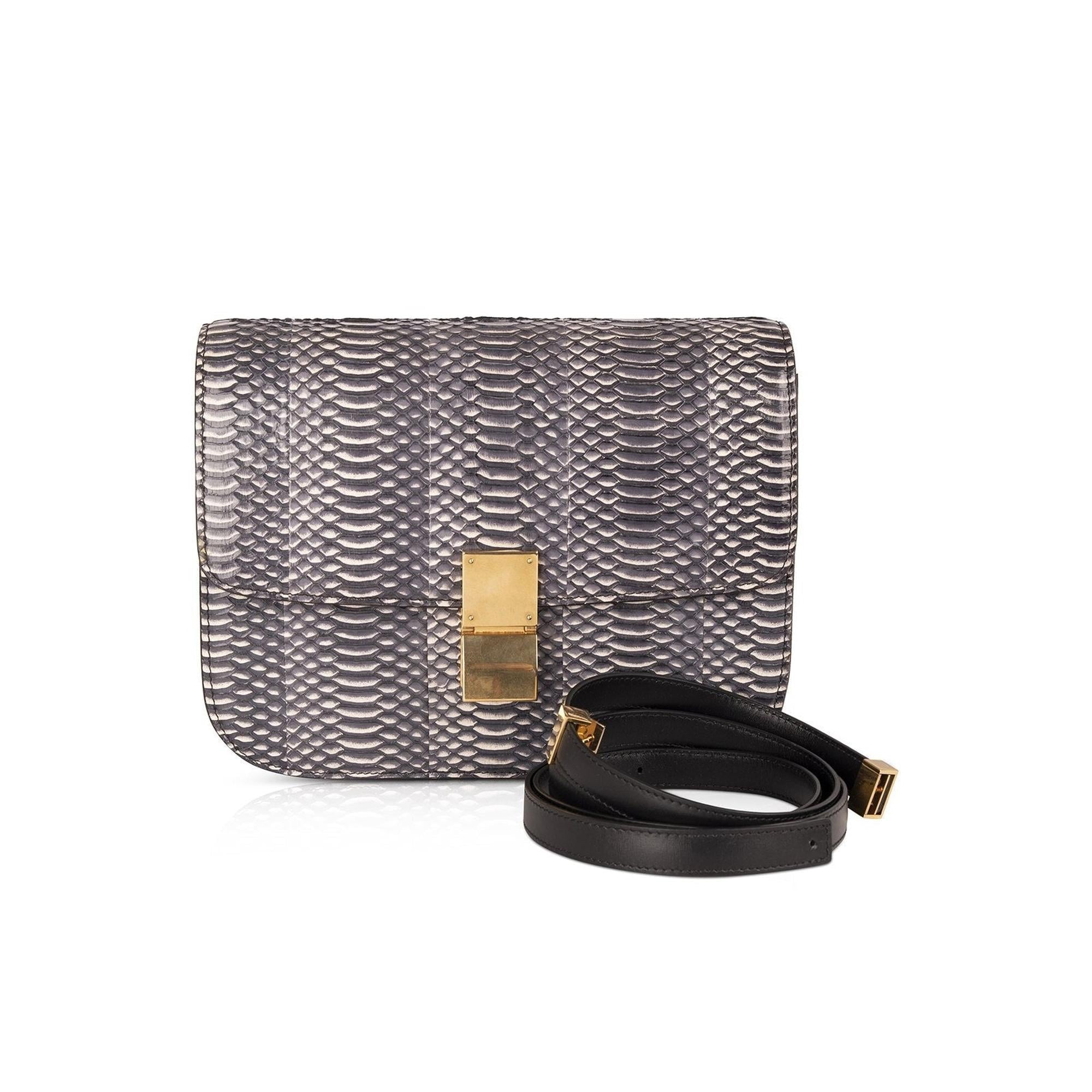 Celine Python Medium Classic Box Bag w/ Box & Tags