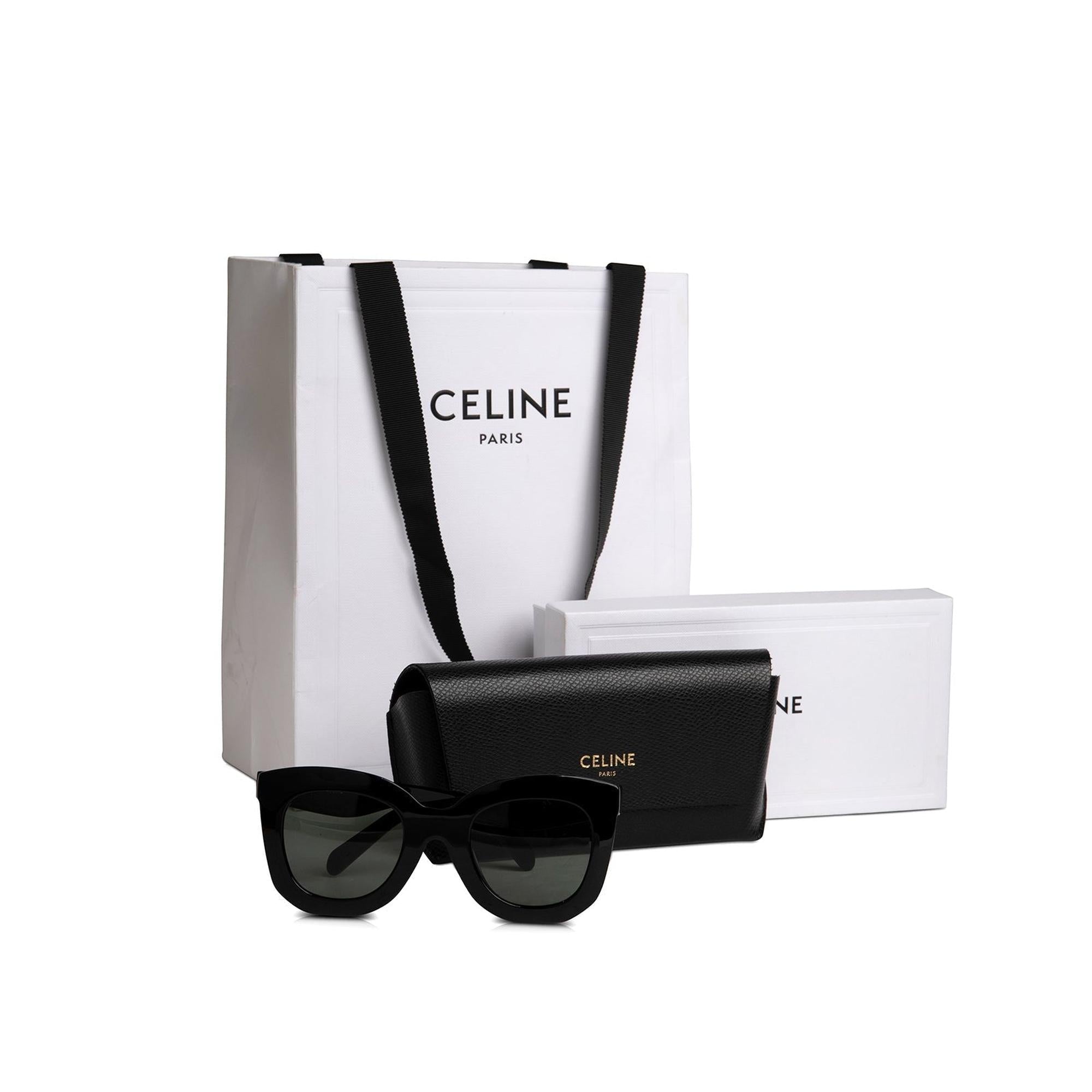 Celine Round Cat-Eye CL4005FN Sunglasses w/ Box & Case