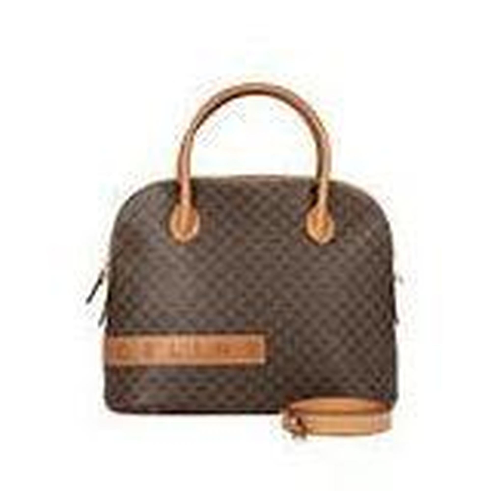 Celine Vintage Macadam Triomphe Dome Bag w/ Strap