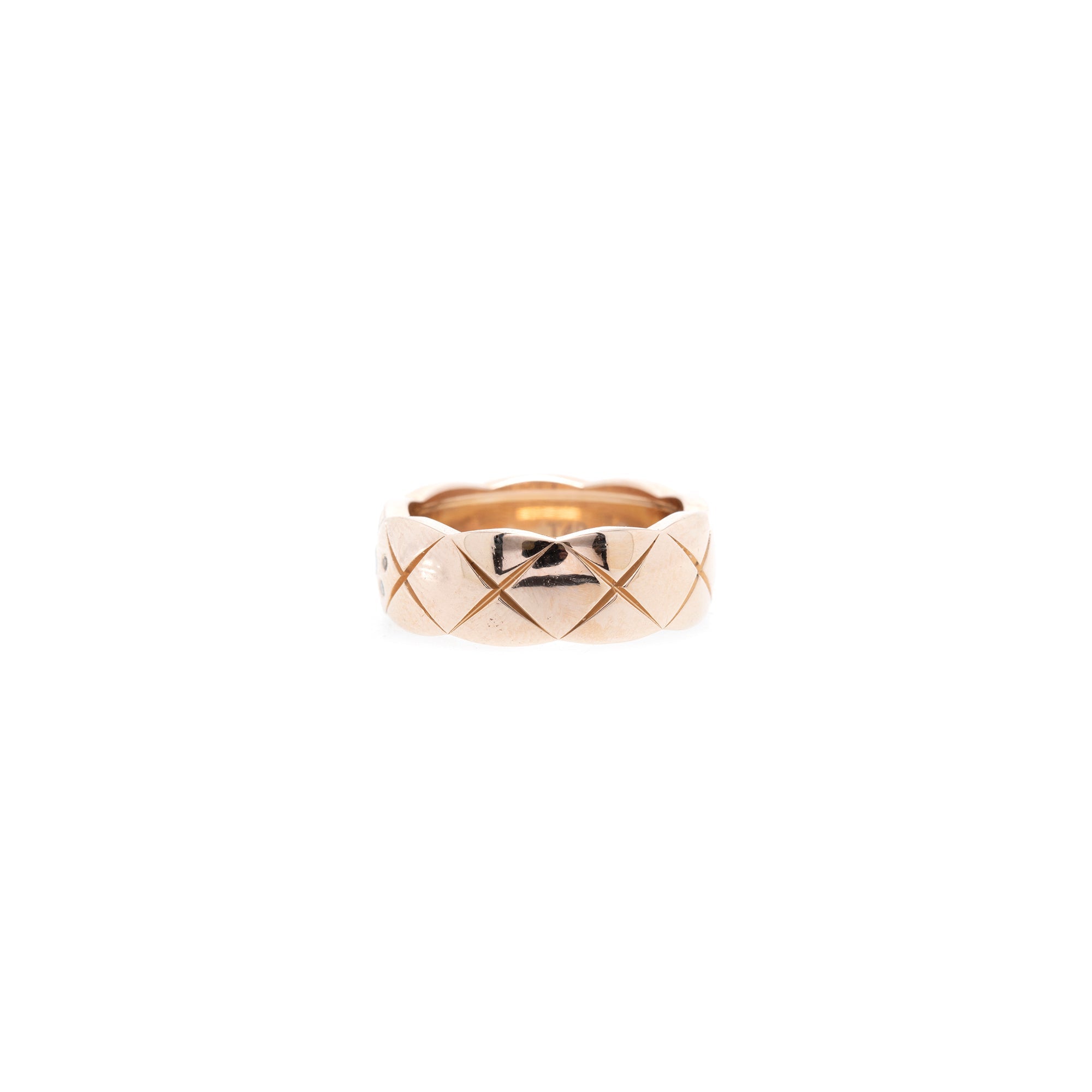 Chanel 18k Rose Diamond Coco Crush Ring w/ Box