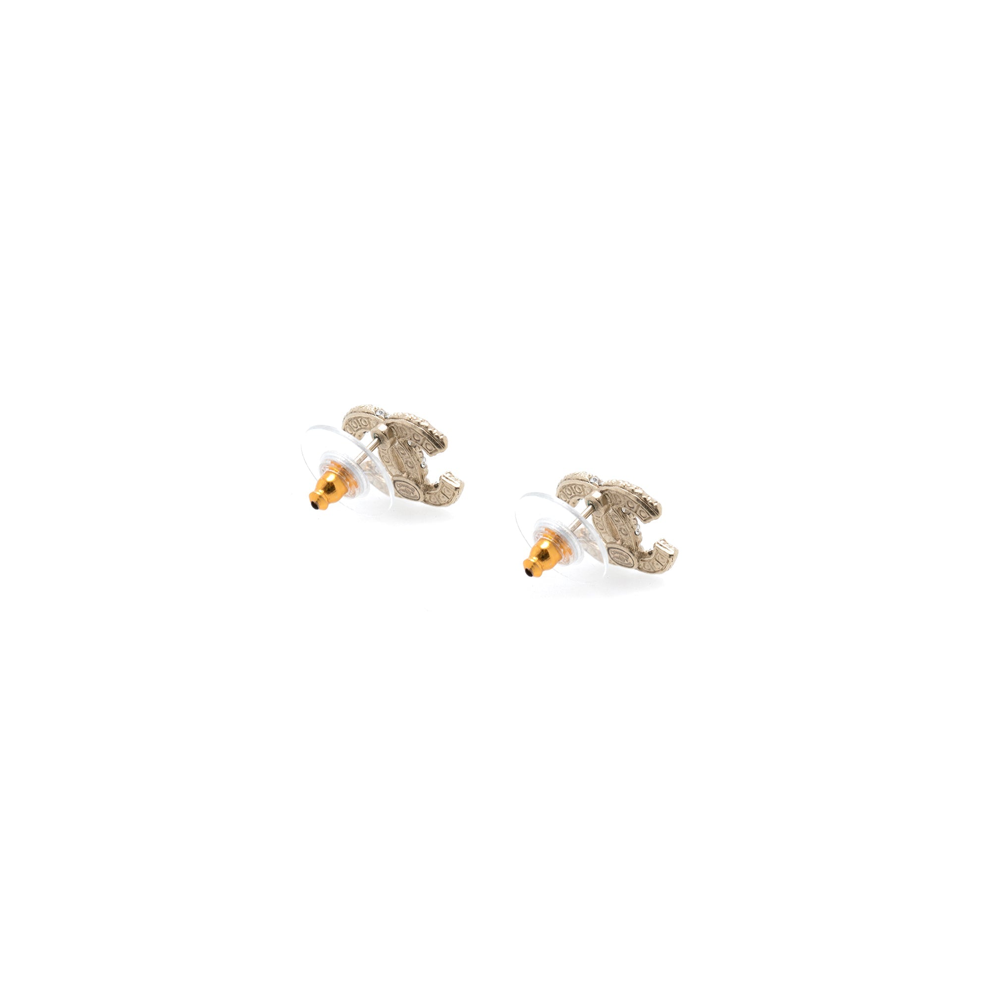 Chanel 2019 Faux Pearl CC Stud Earrings