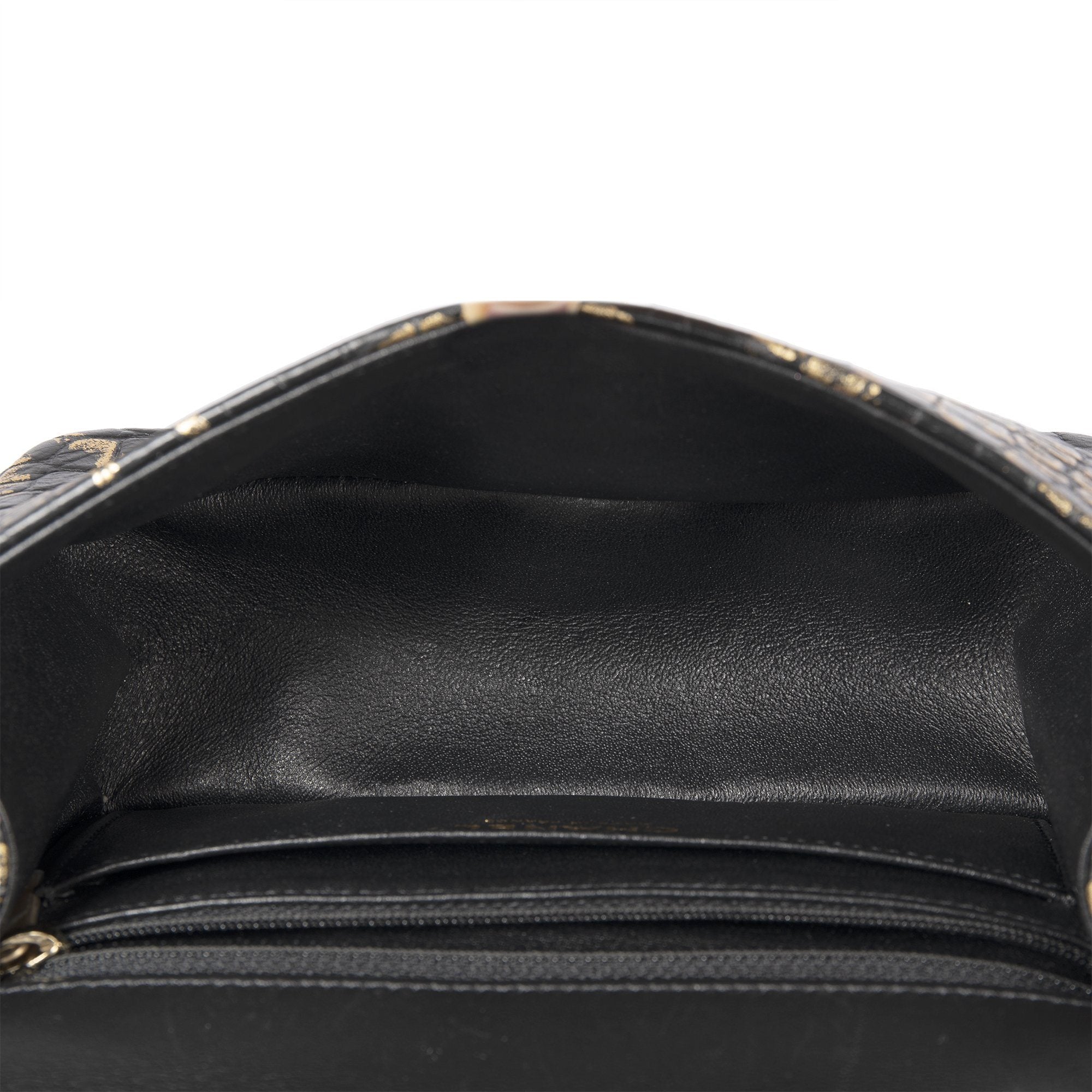 Chanel 2019 Small Crocodile Embossed Graffiti Reissue 2.55 Flap Bag