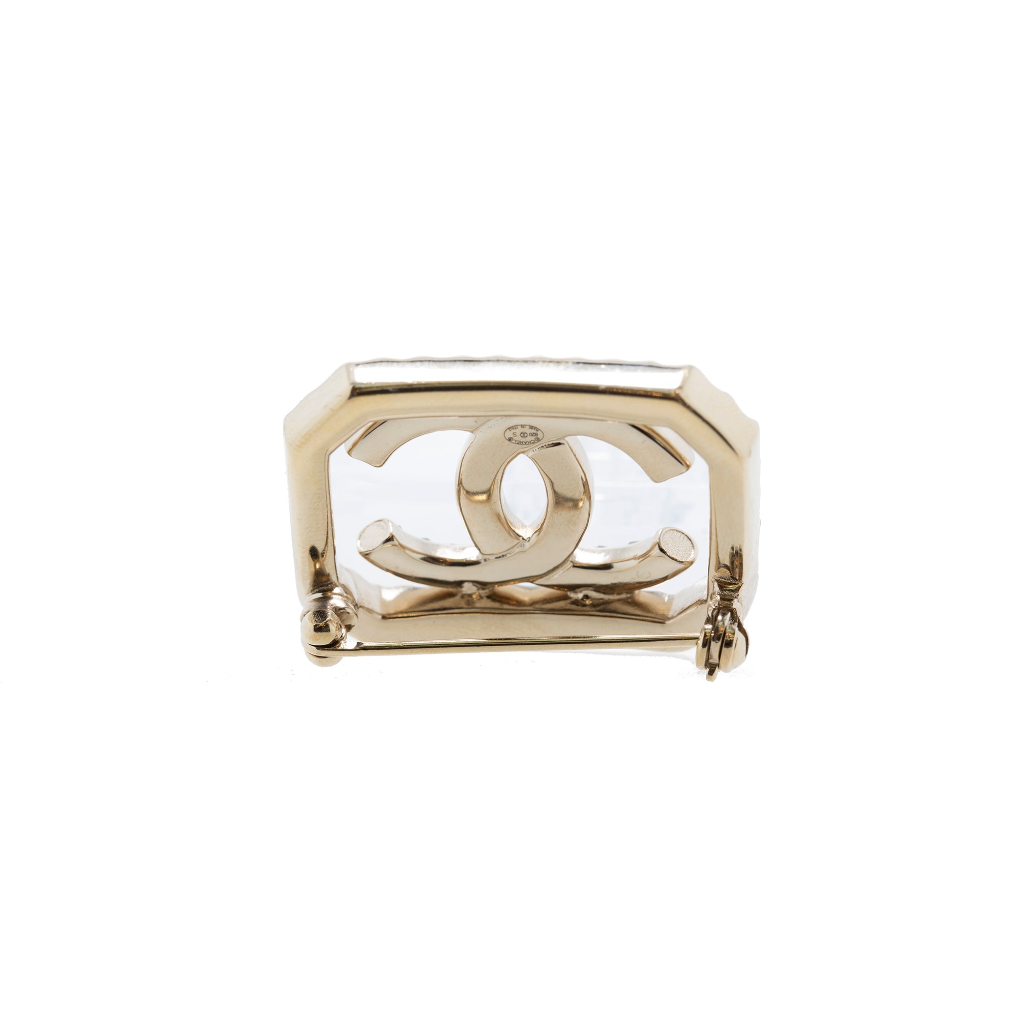 Chanel 2020 Faux Pearl & Strass CC Brooch