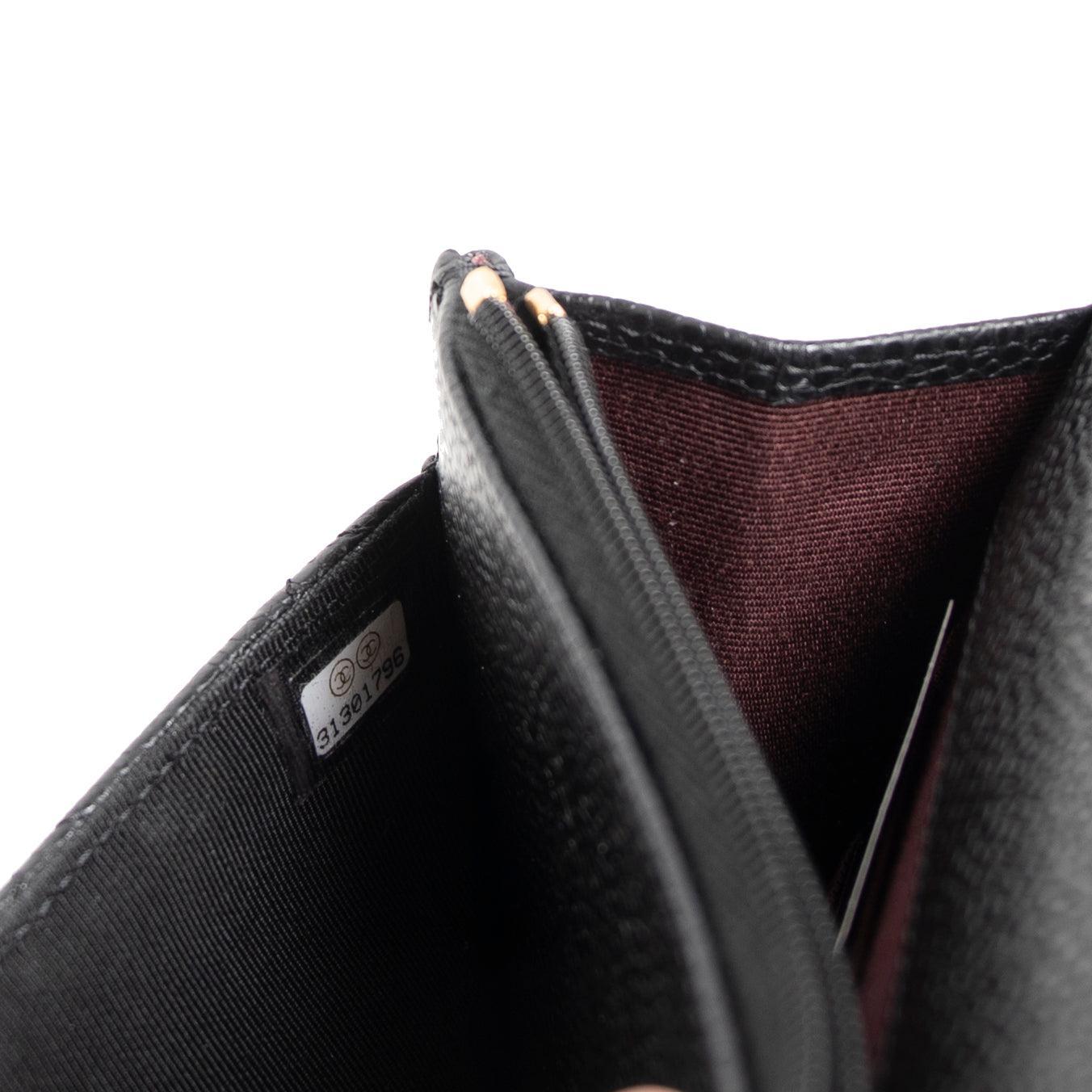 Chanel 2021 Black Caviar Classic Wallet on Chain w/ Box & Authenticity Card