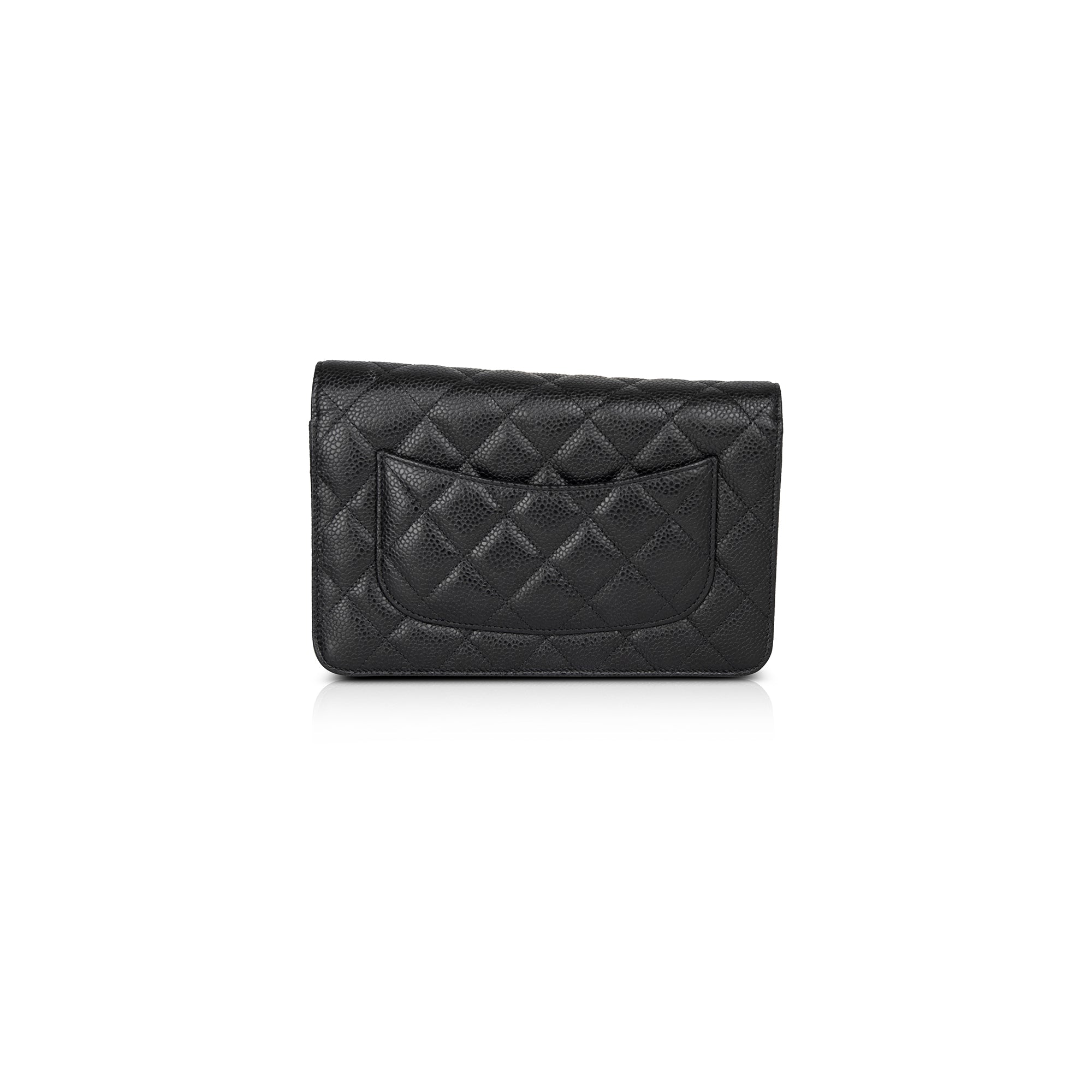 Chanel 2021 Black Caviar Classic Wallet on Chain w/ Box & Authenticity Card