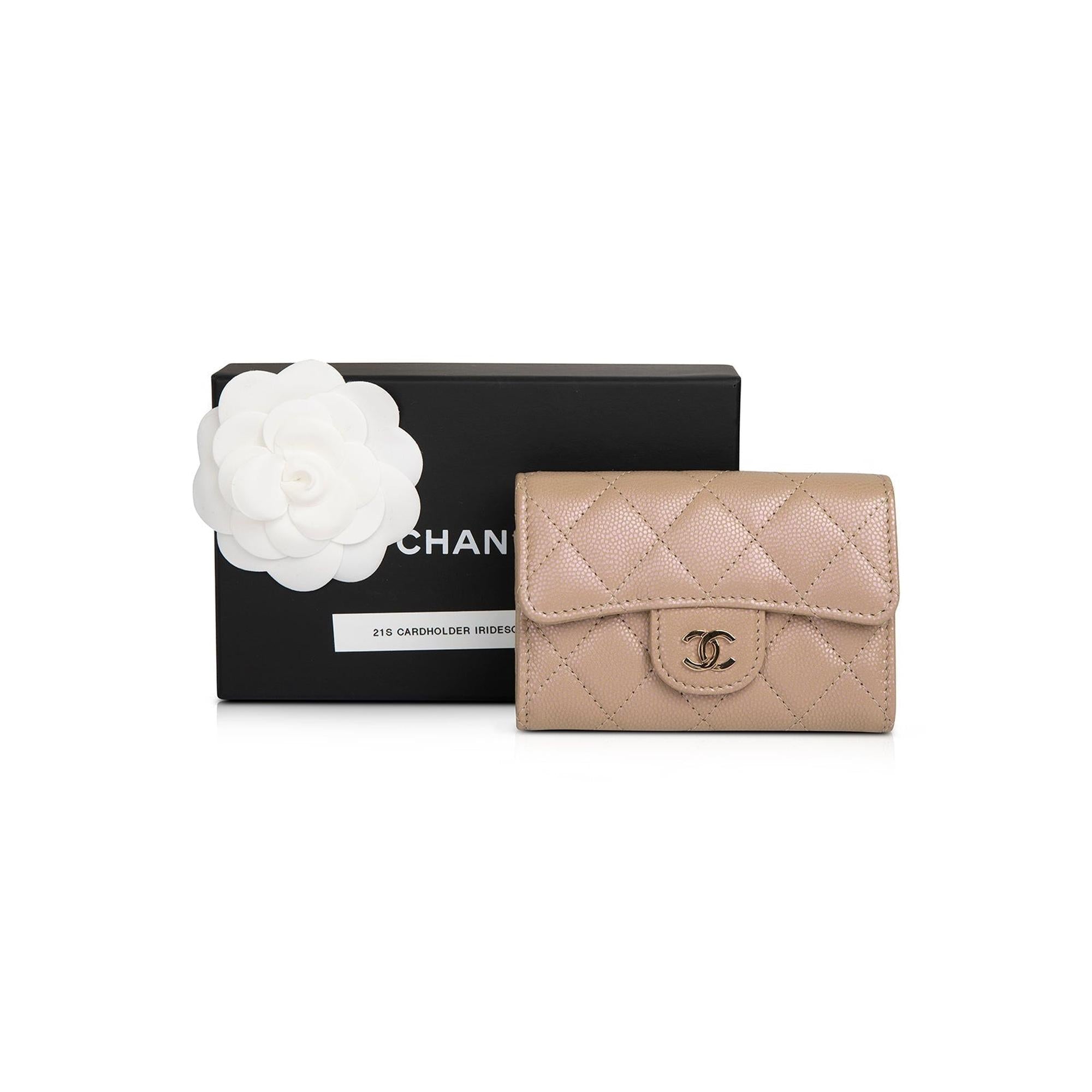 Chanel 2021 Caviar Classic Card Holder w/ Box & Authenticity Card