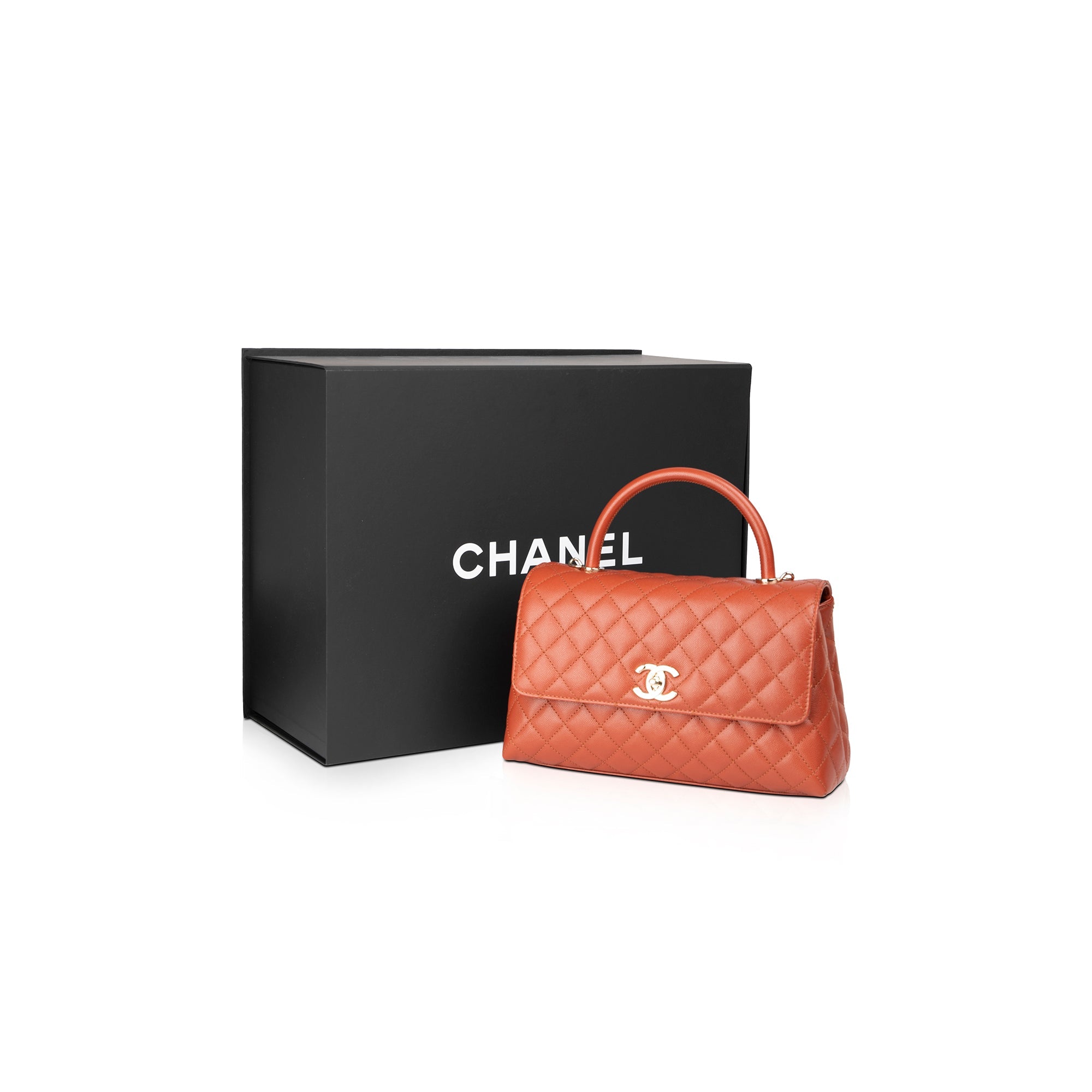 Chanel 2021 Medium Coco Handle Bag w/ Box