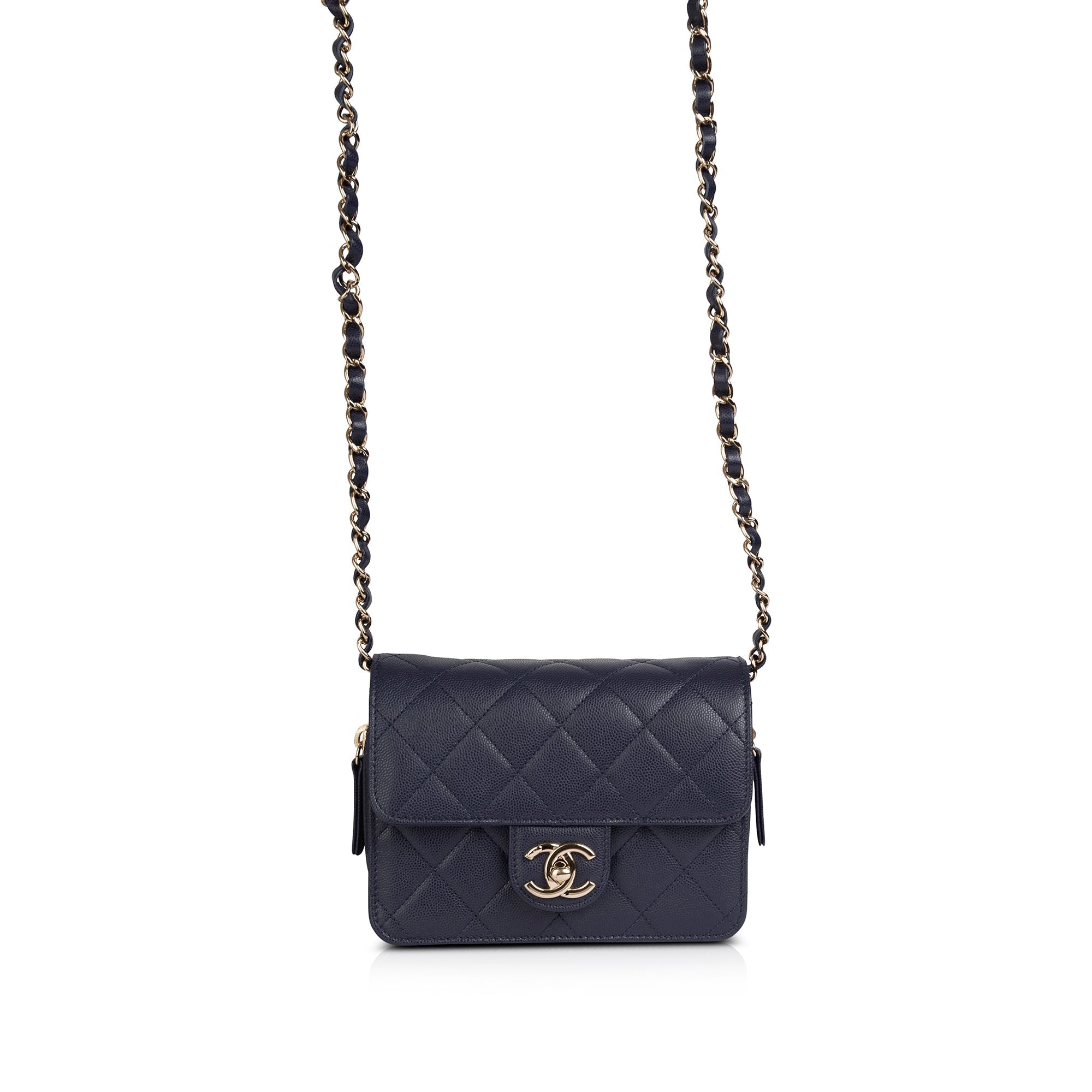 Chanel 2021 Navy Like A Wallet Flap Bag w/ Box