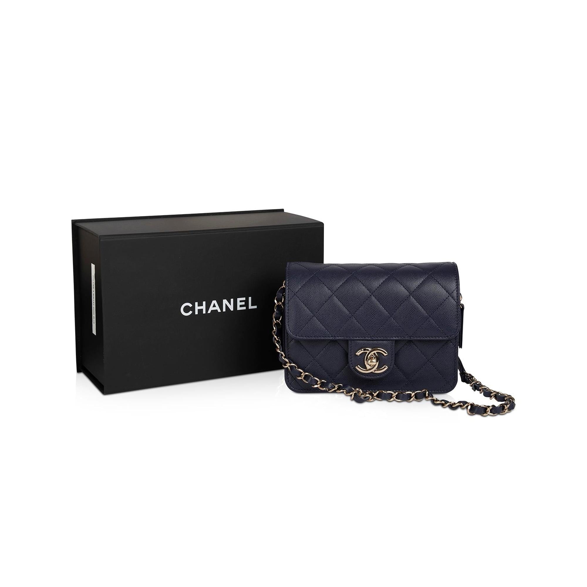Chanel 2021 Navy Like A Wallet Flap Bag w/ Box
