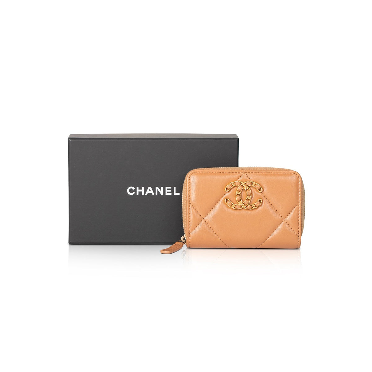 Chanel 2022 19 Zipped Coin Purse w/ Box & Receipt