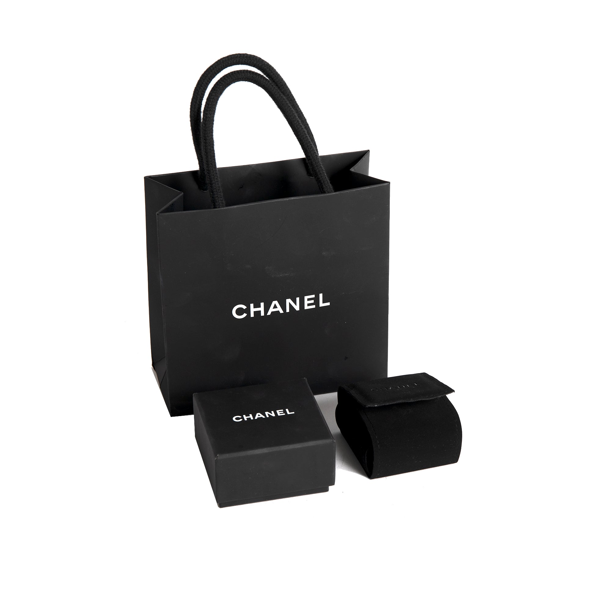 Chanel 2022 Faux Pearl & Strass CC Stud Earrings w/ Box & Receipt