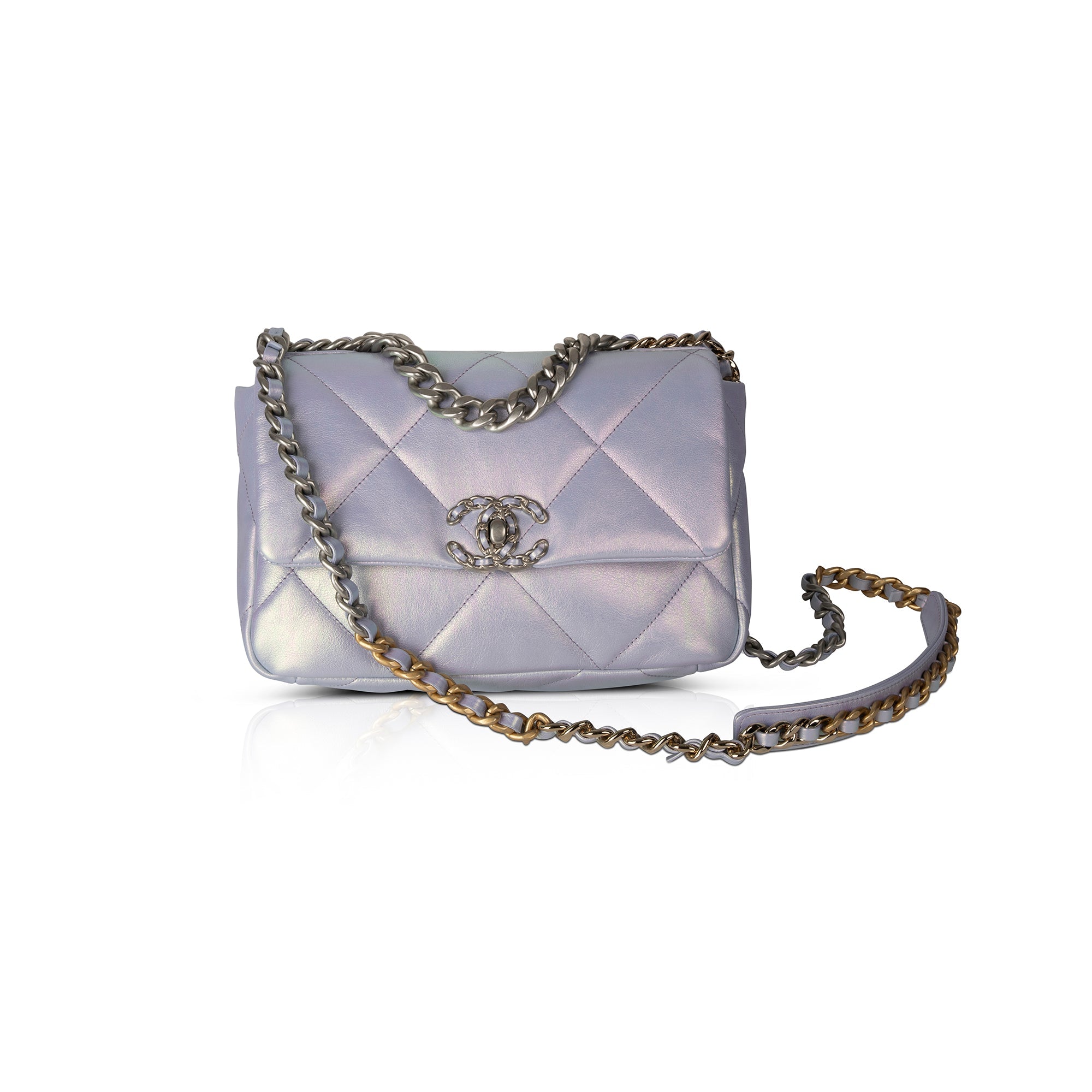 Chanel 2022 Iridescent Medium 19 Flap Bag w/ Box