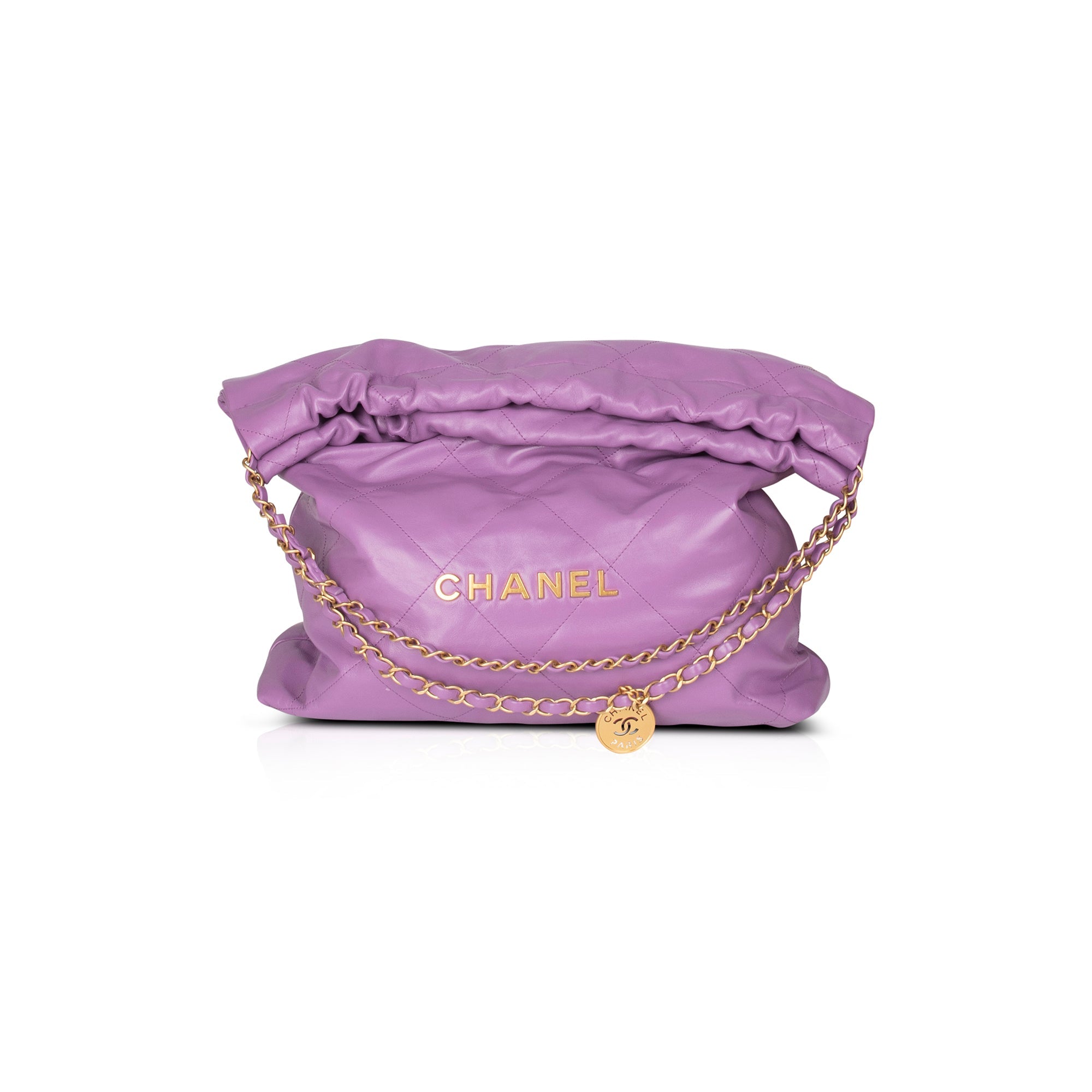 Chanel 2022 Shiny Calfskin 22 Hobo w/ Box & Receipt