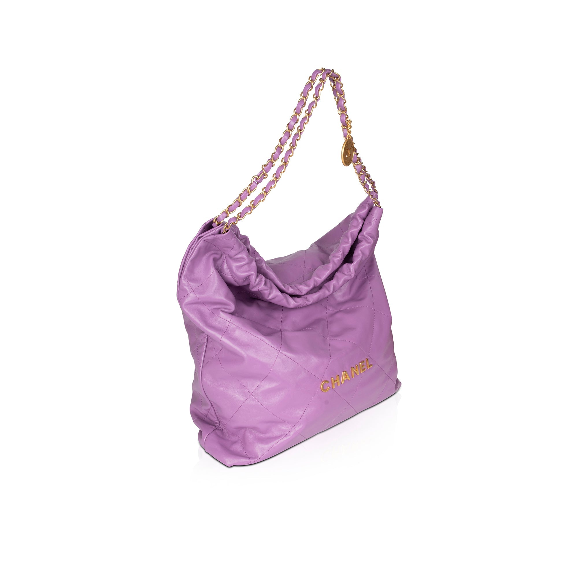 Chanel 2022 Shiny Calfskin 22 Hobo w/ Box & Receipt