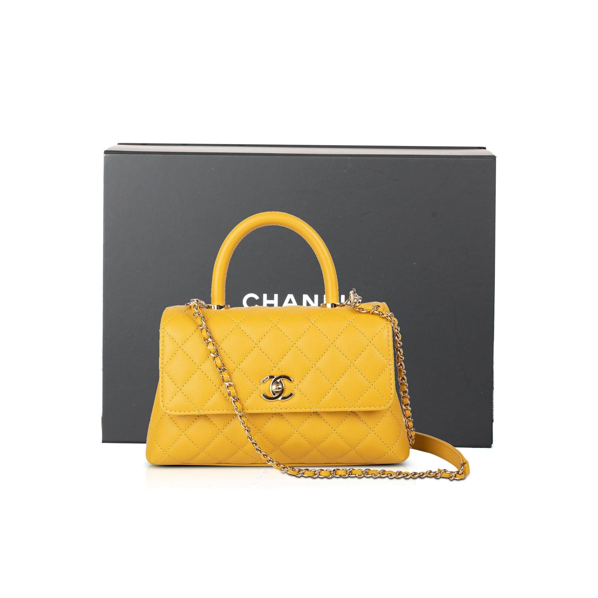 Chanel 2022 Small Coco Handle Bag w/ Box & Receipt