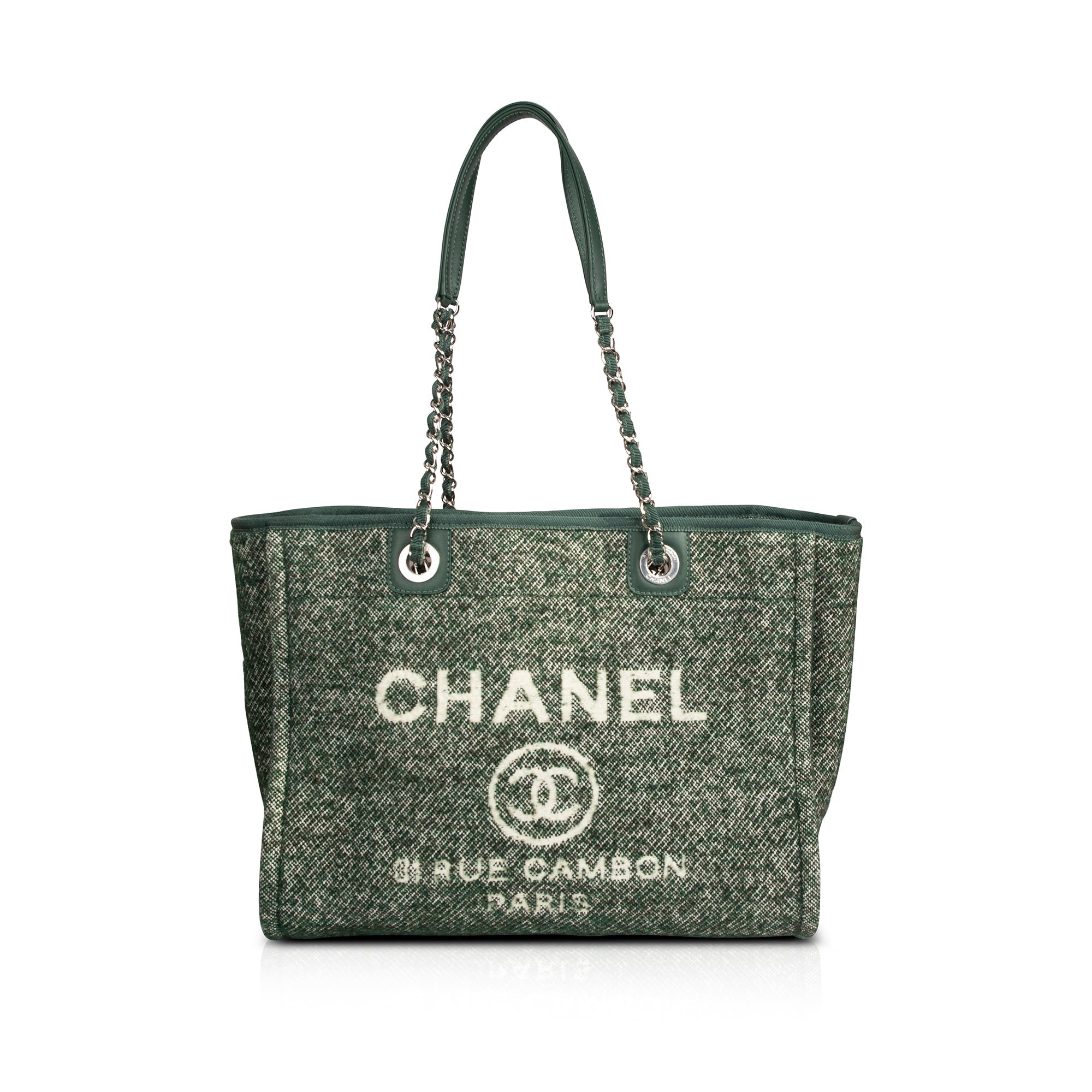 Chanel 2022 Tweed Small Deauville Tote w/ Box