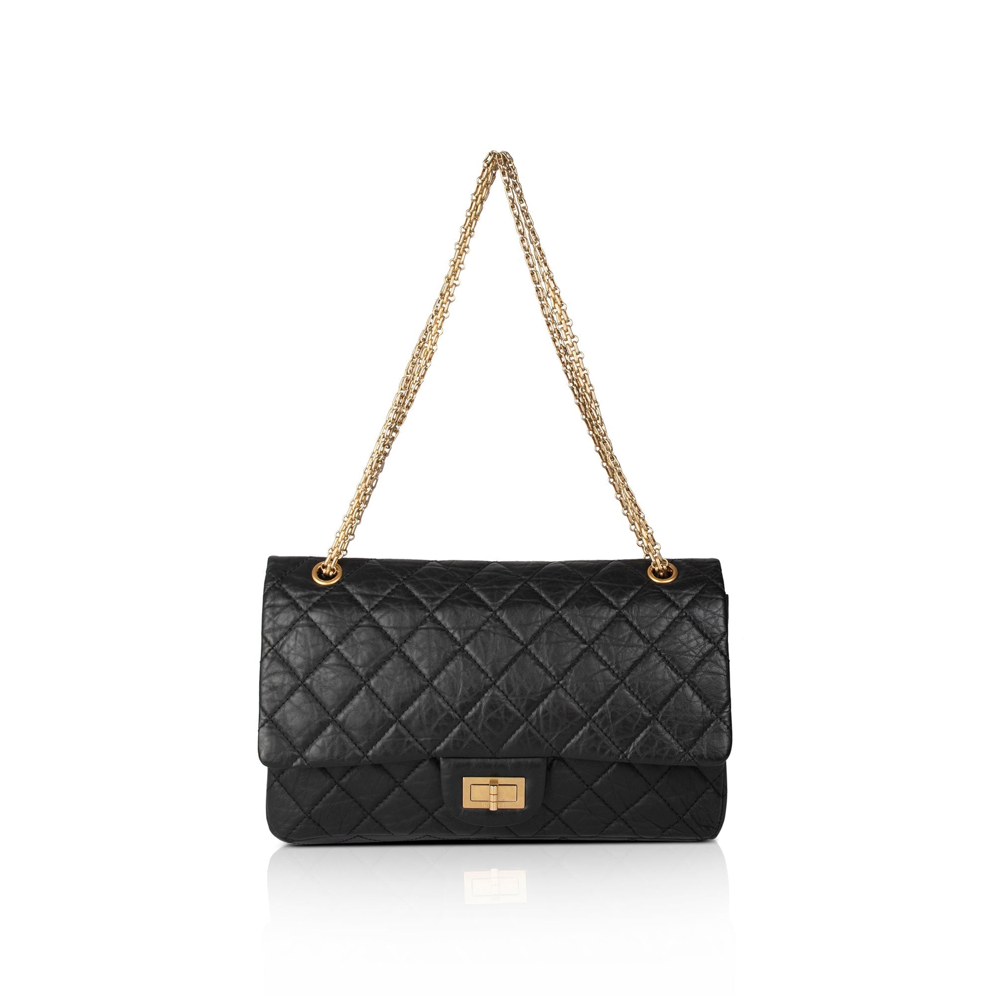 Chanel 2.55 Reissue 227 Double Flap Bag w/ Authenticity Card