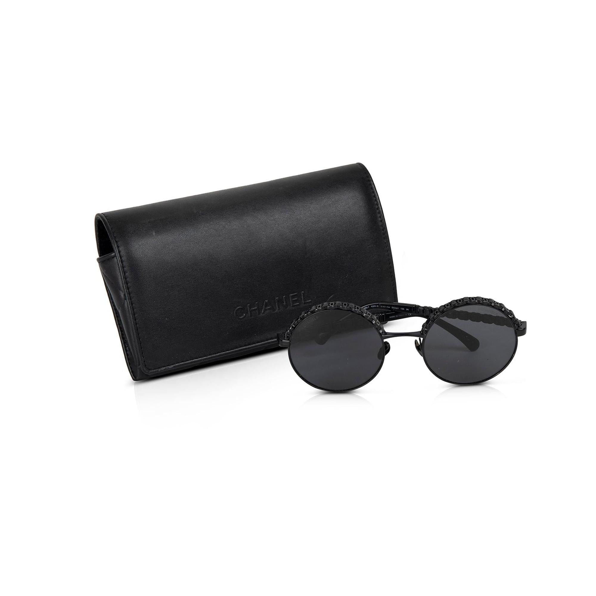 Chanel 4265-Q Round Sunglasses w/ Leather Case