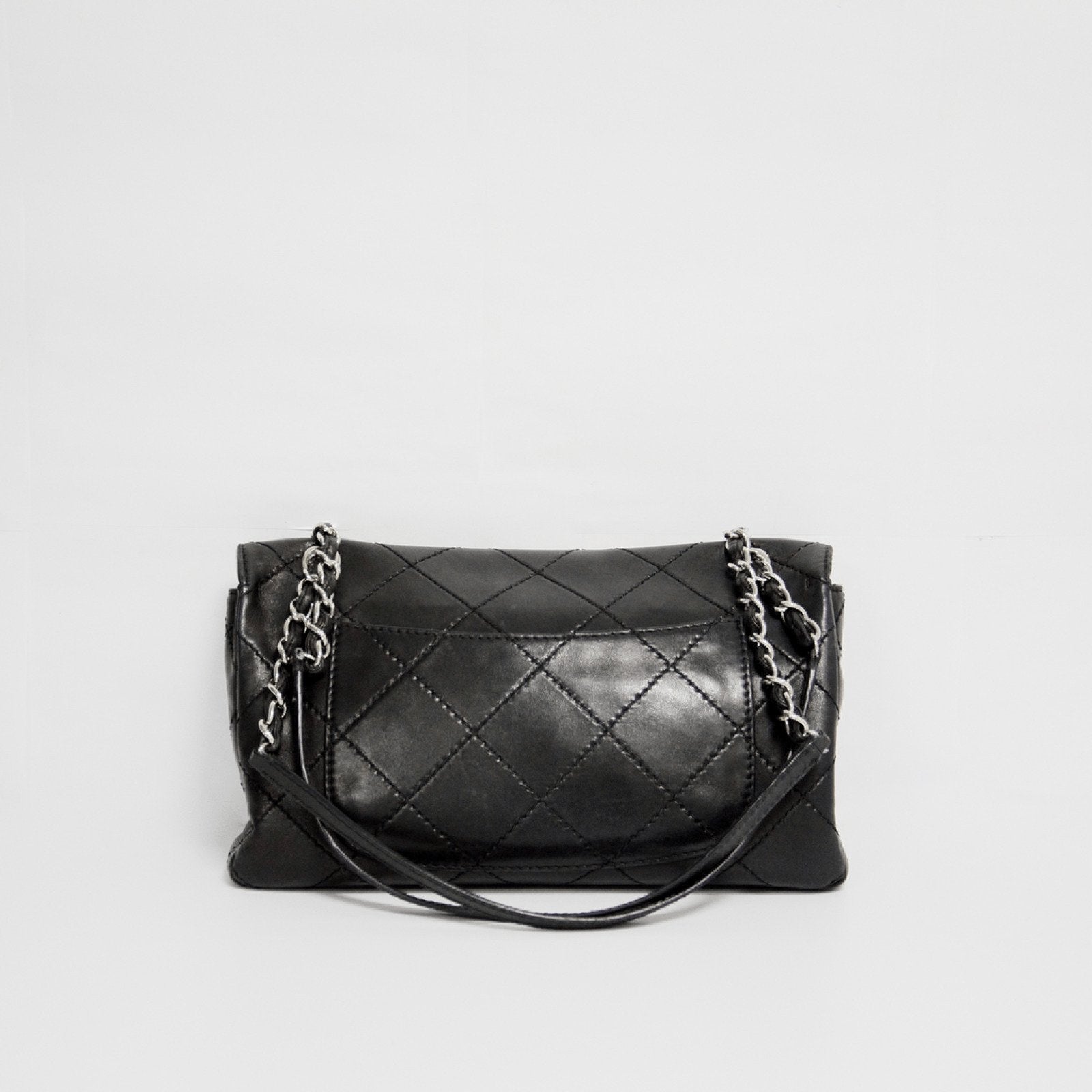 Chanel Black Calfskin Jumbo Flap