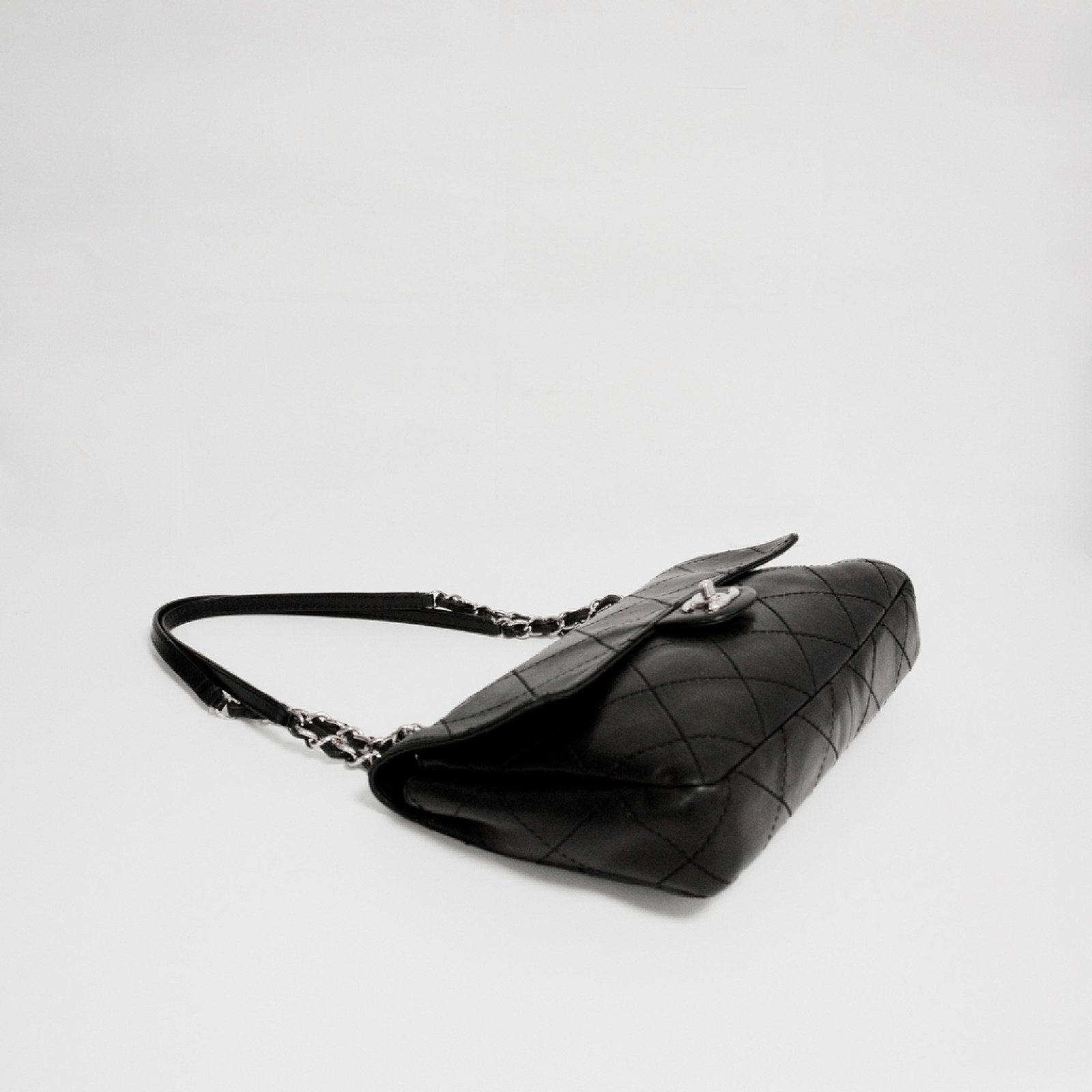 Chanel Black Calfskin Jumbo Flap