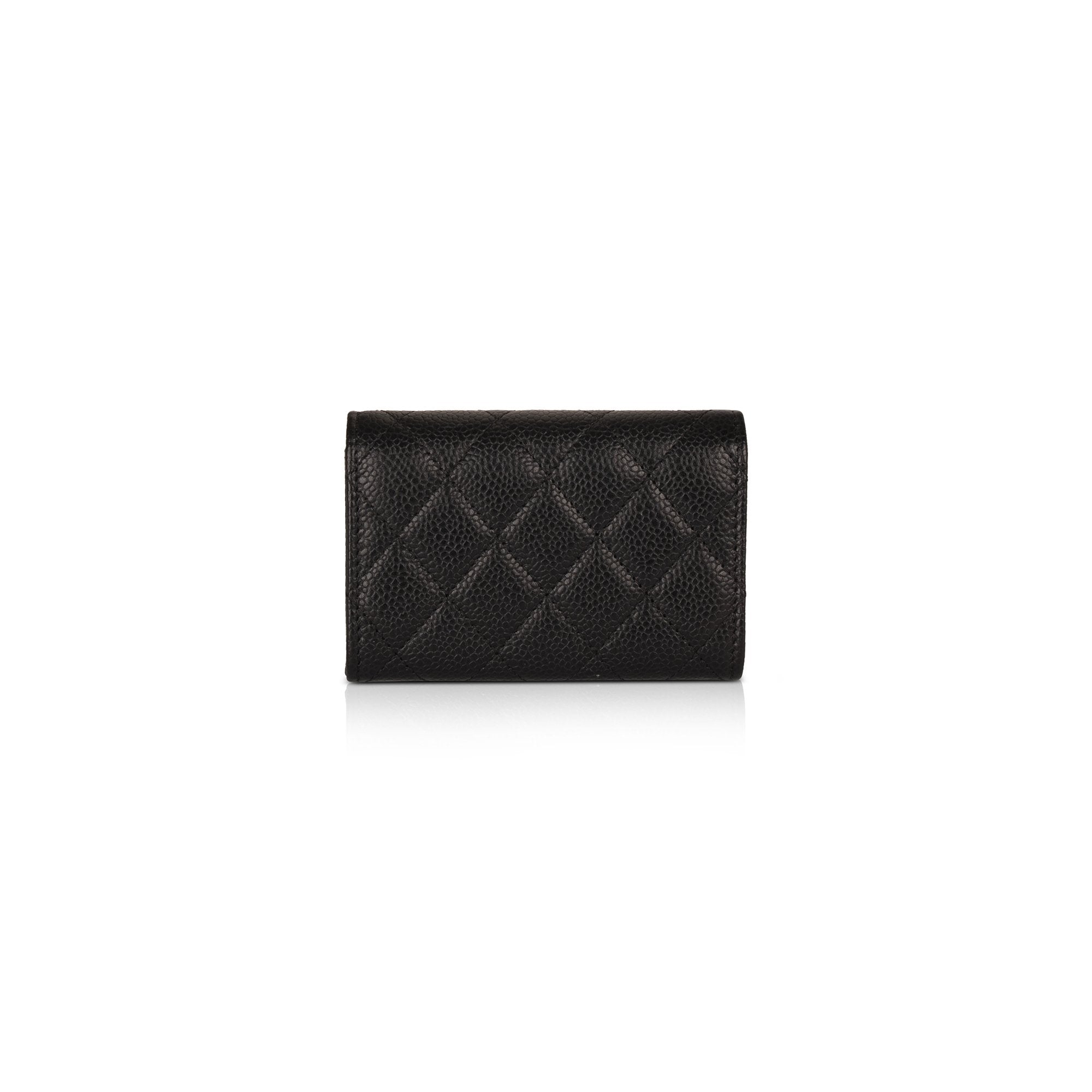 Chanel Black Caviar Classic Card Holder w/ Box & Authenticity Card