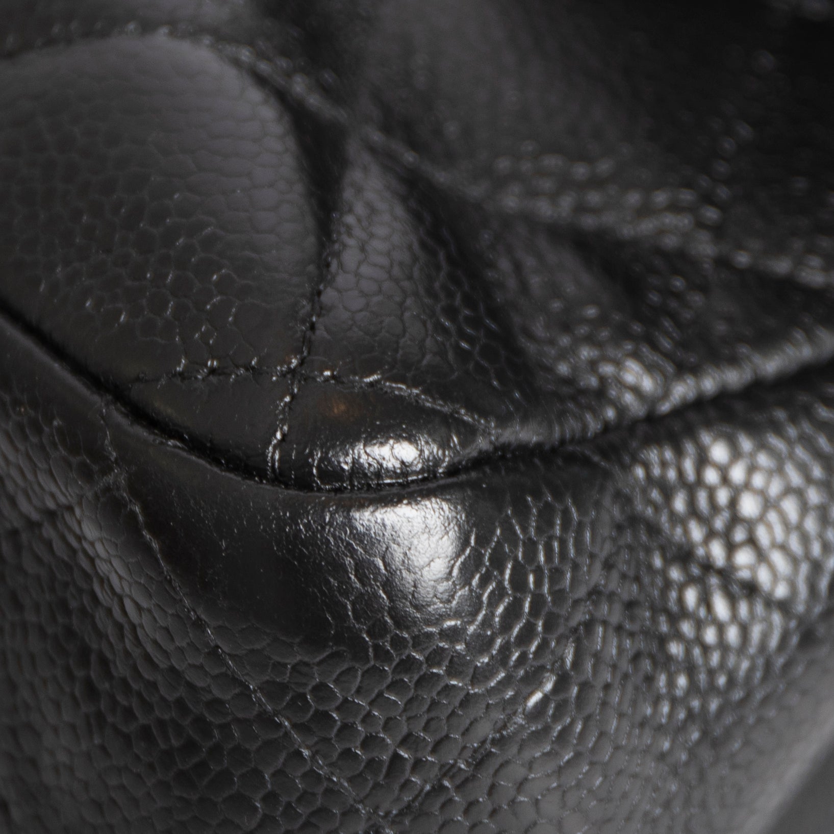 Chanel Black Caviar Classic Jumbo Double Flap Bag w/ Box & Authenticity Card