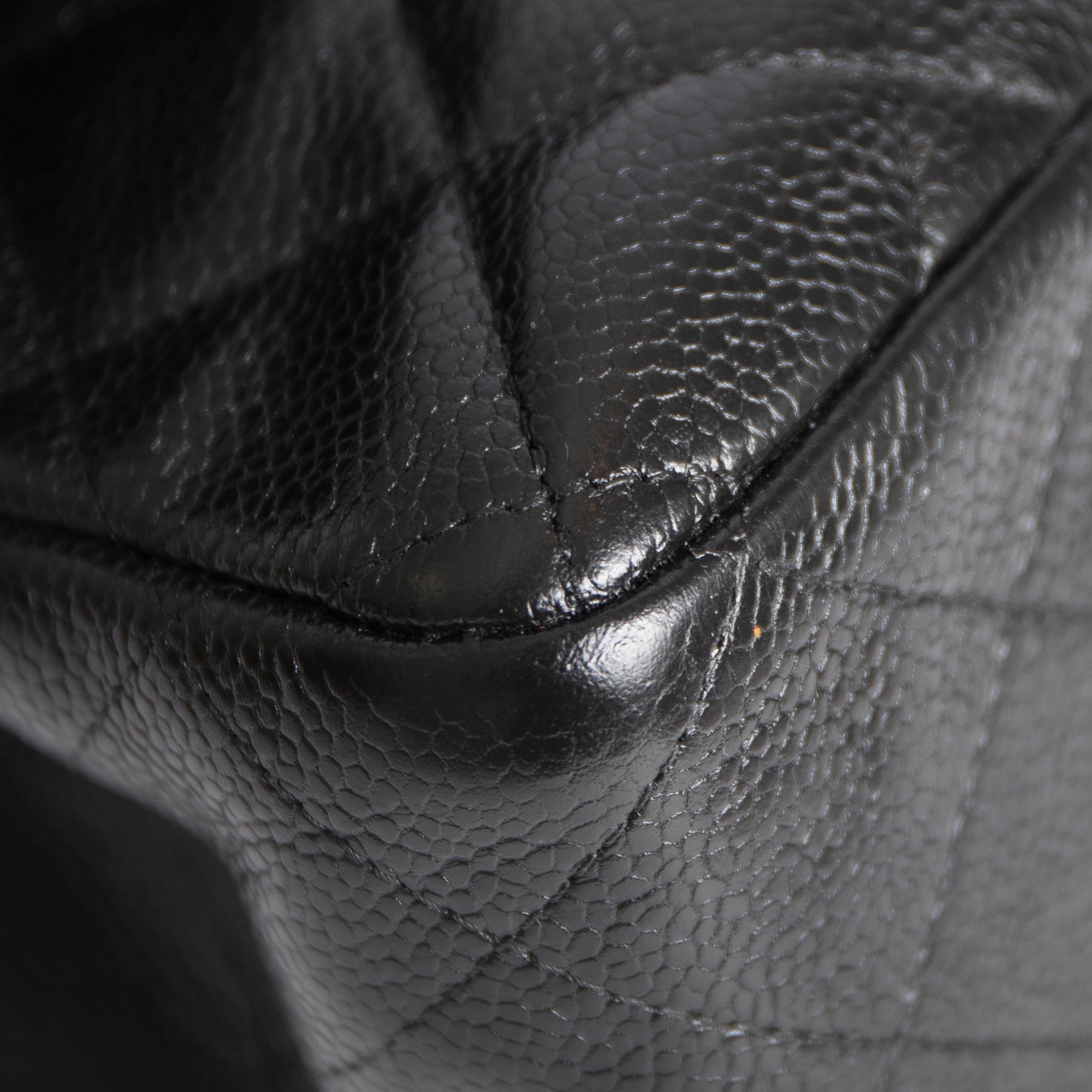 Chanel Black Caviar Classic Jumbo Double Flap Bag w/ Box & Authenticity Card