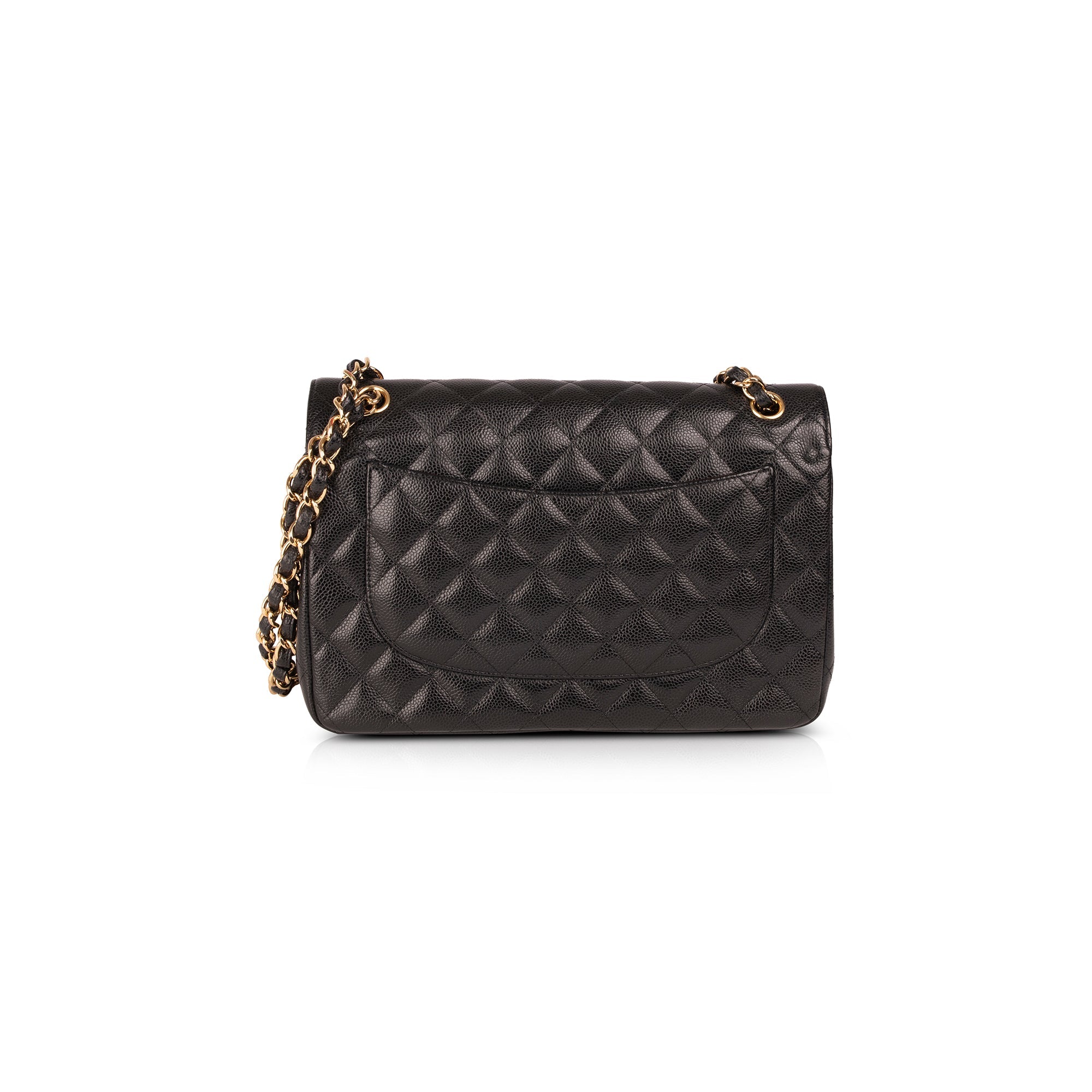 Chanel Black Caviar Classic Jumbo Double Flap Bag w/ Box & Authenticity Card