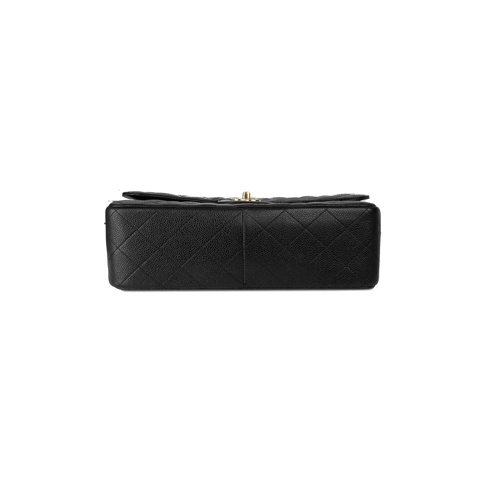 Chanel Black Caviar Classic Jumbo Double Flap Bag w/ Box, Receipt & Authenticity Card