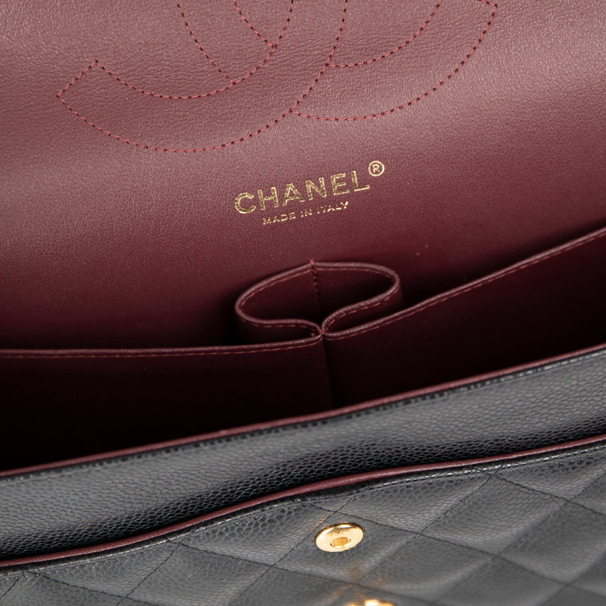 Chanel Black Caviar Classic Jumbo Double Flap Bag w/ Box, Receipt & Authenticity Card
