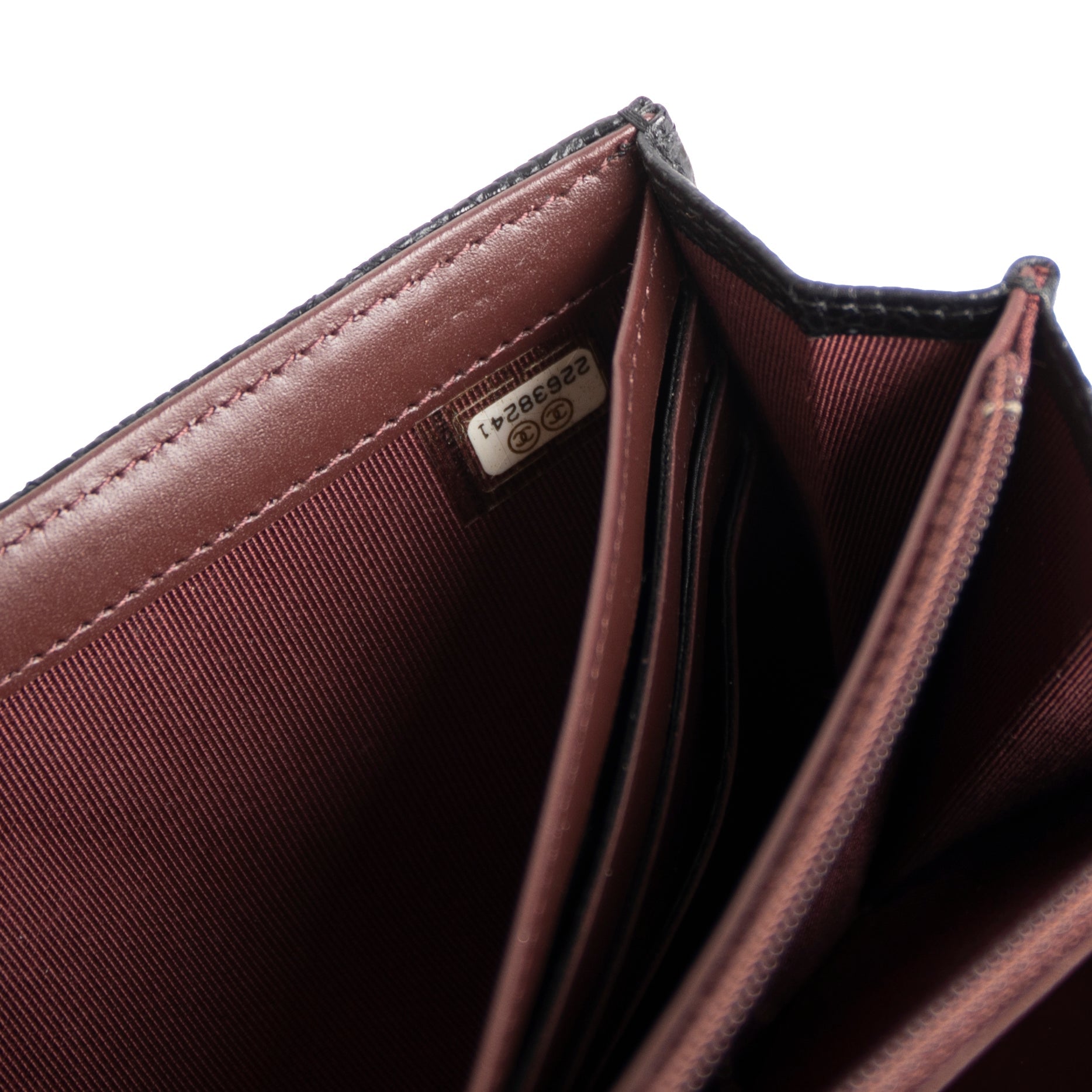 Chanel Black Caviar Classic Long Flap Wallet w/ Box & Authenticity Card