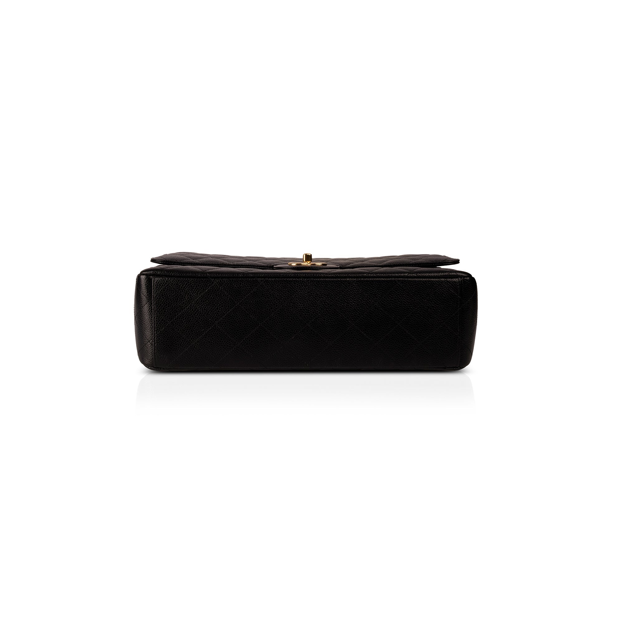 Chanel Black Caviar Classic Maxi Double Flap Bag w/ Box & Authenticity Card