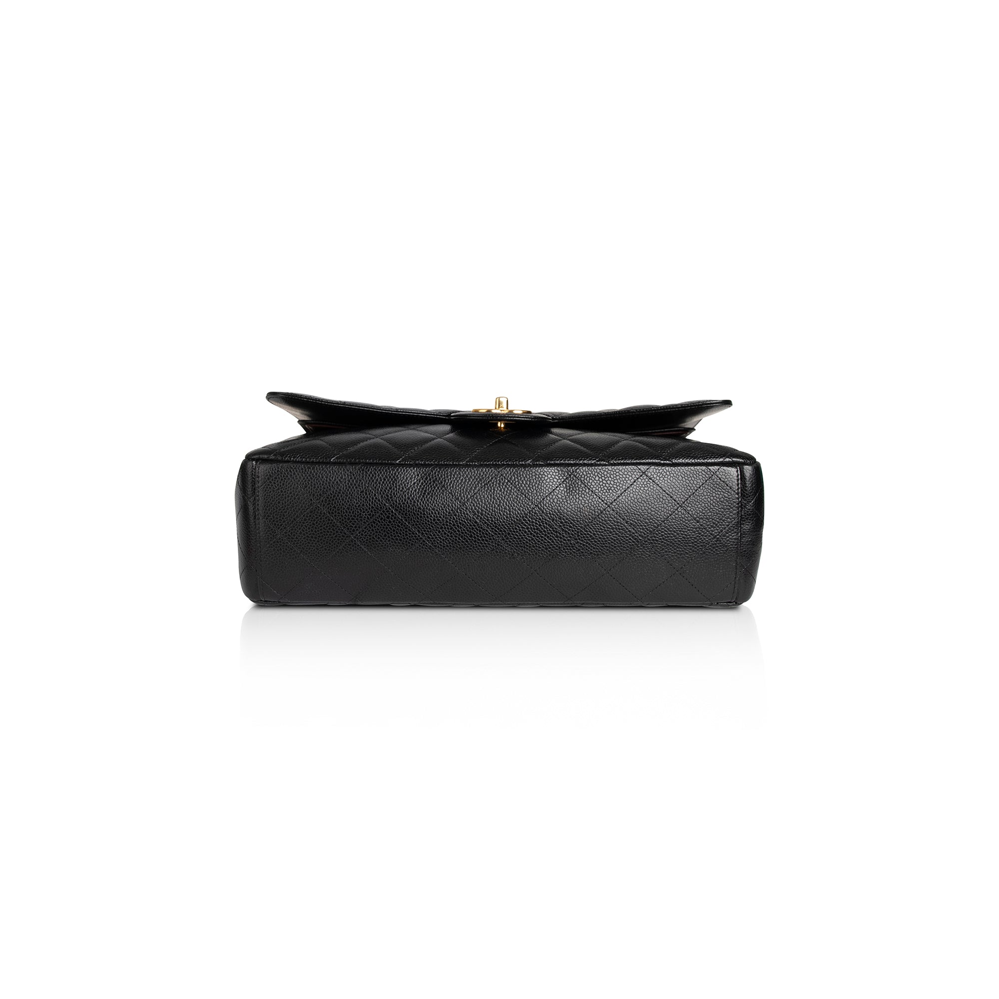 Chanel Black Caviar Classic Maxi Double Flap Bag w/ Box & Authenticity Card