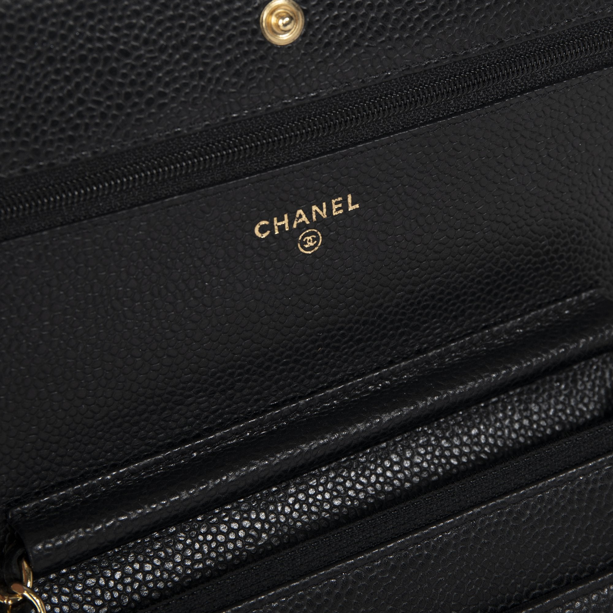 Chanel Black Caviar Classic Wallet on Chain