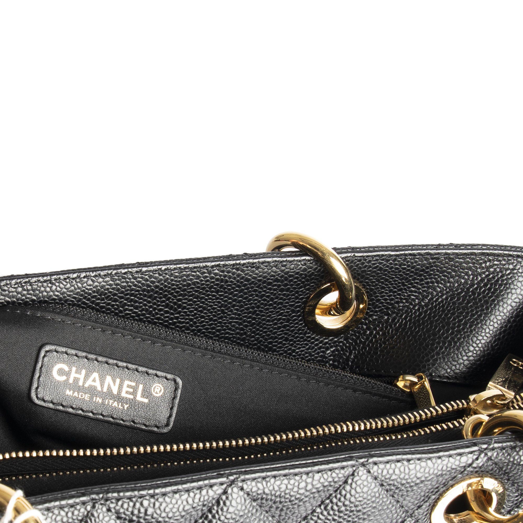 Chanel Black Caviar Leather Grand Shopping Tote (GST)