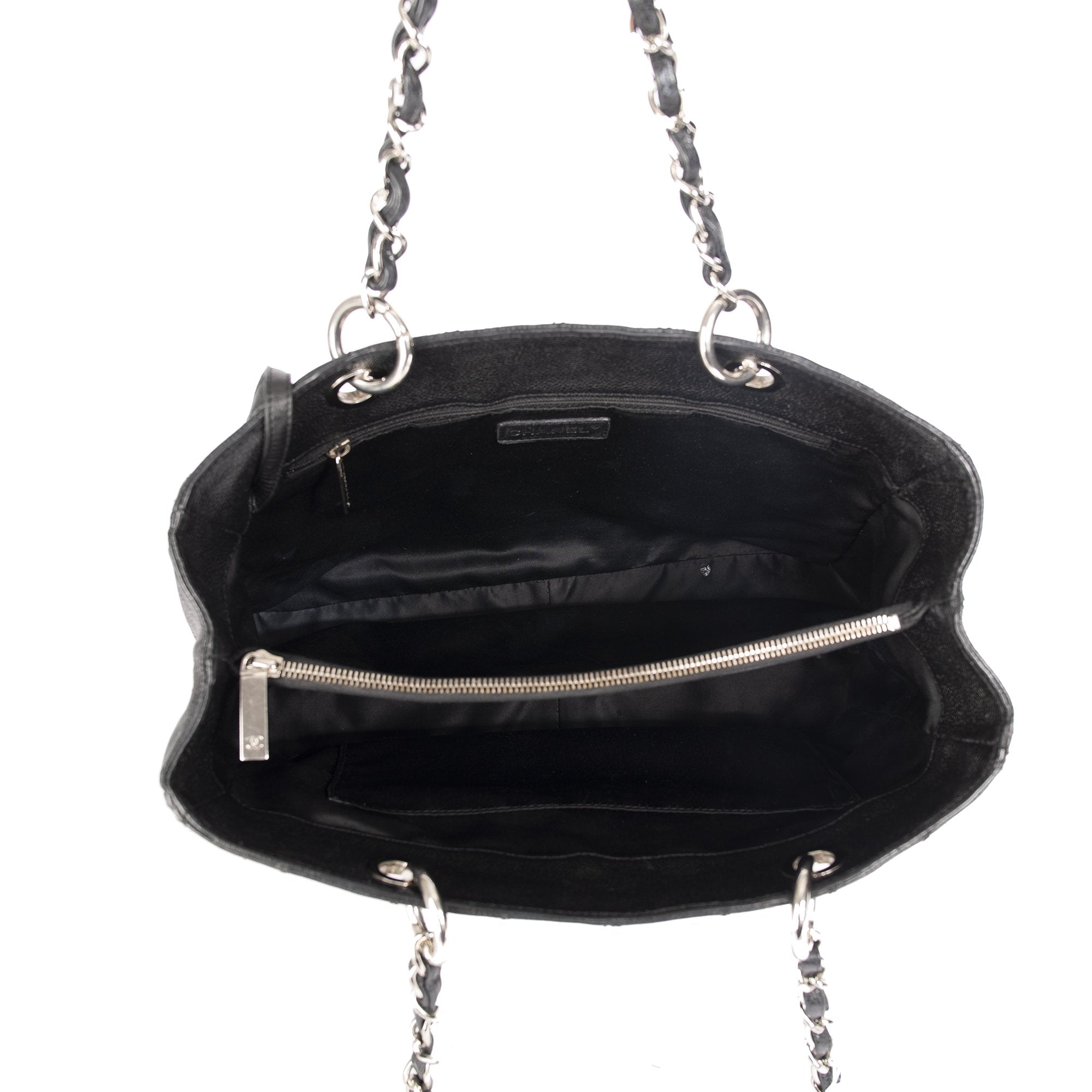 Chanel Black Caviar Leather Grand Shopping Tote (GST)