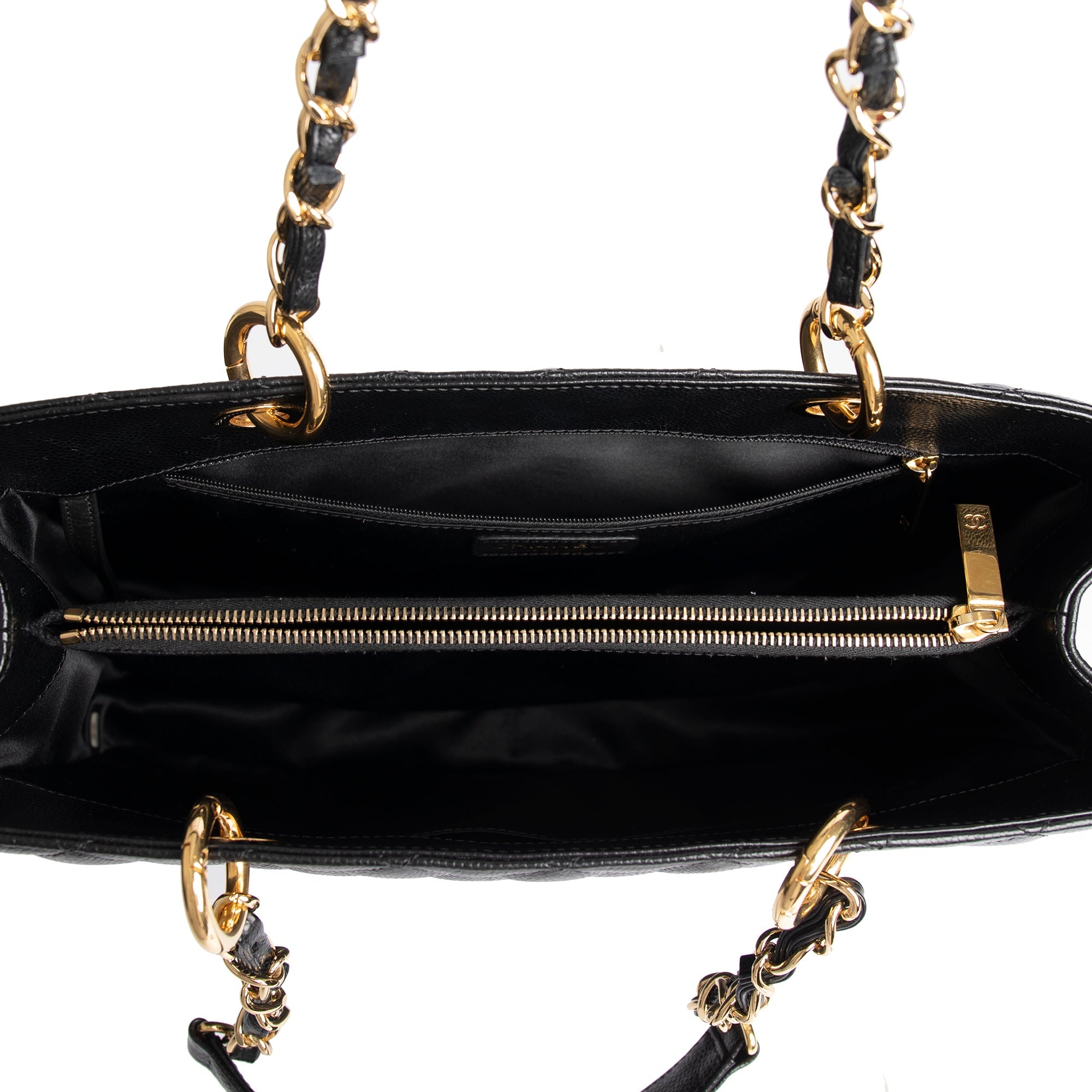 Chanel Black Caviar Leather Grand Shopping Tote (GST) w/ Box