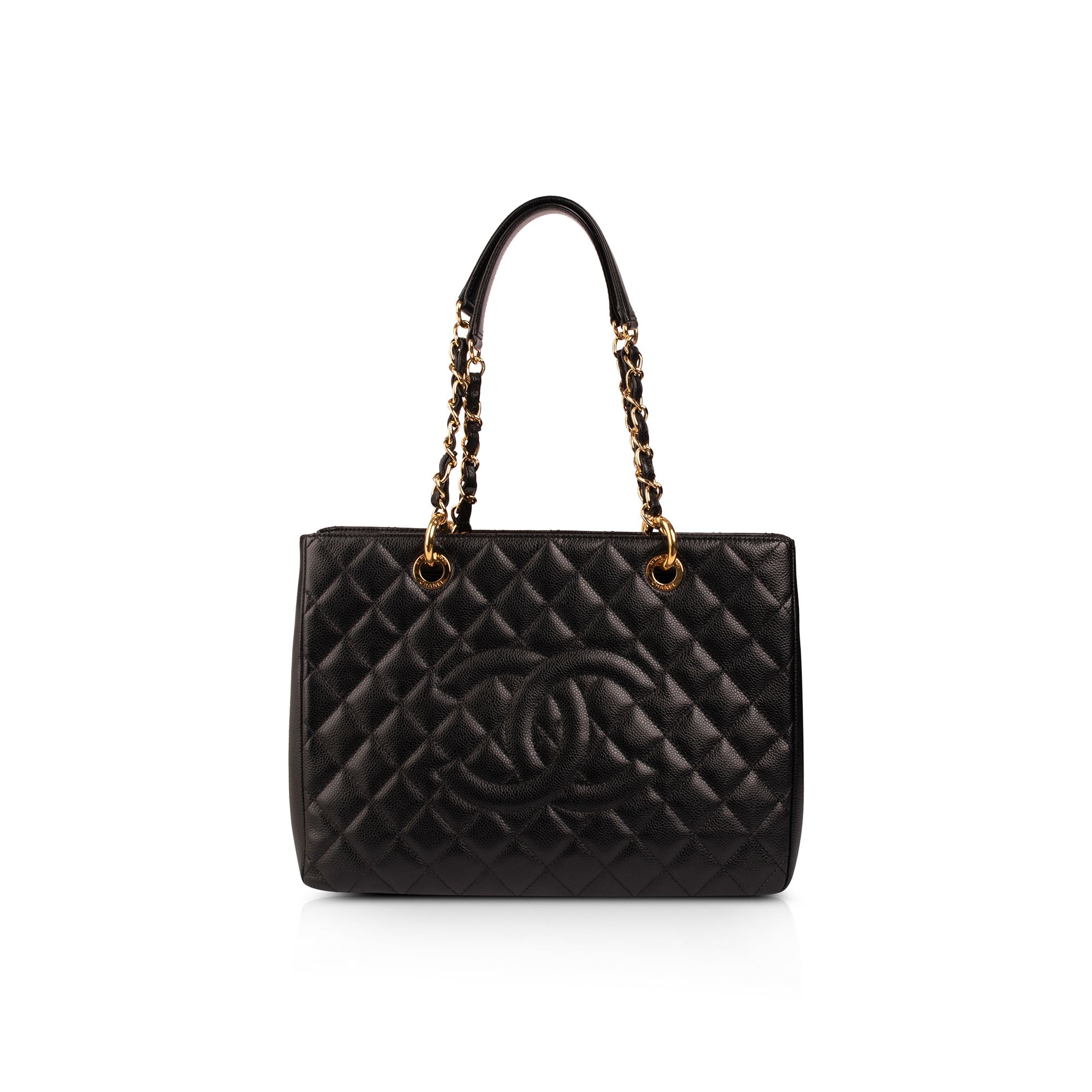 Chanel Black Caviar Leather Grand Shopping Tote (GST) w/ Box & Authenticity Card