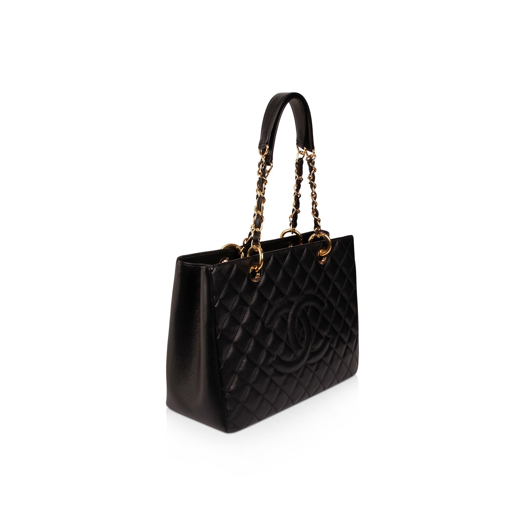 Chanel Black Caviar Leather Grand Shopping Tote (GST) w/ Box & Authenticity Card