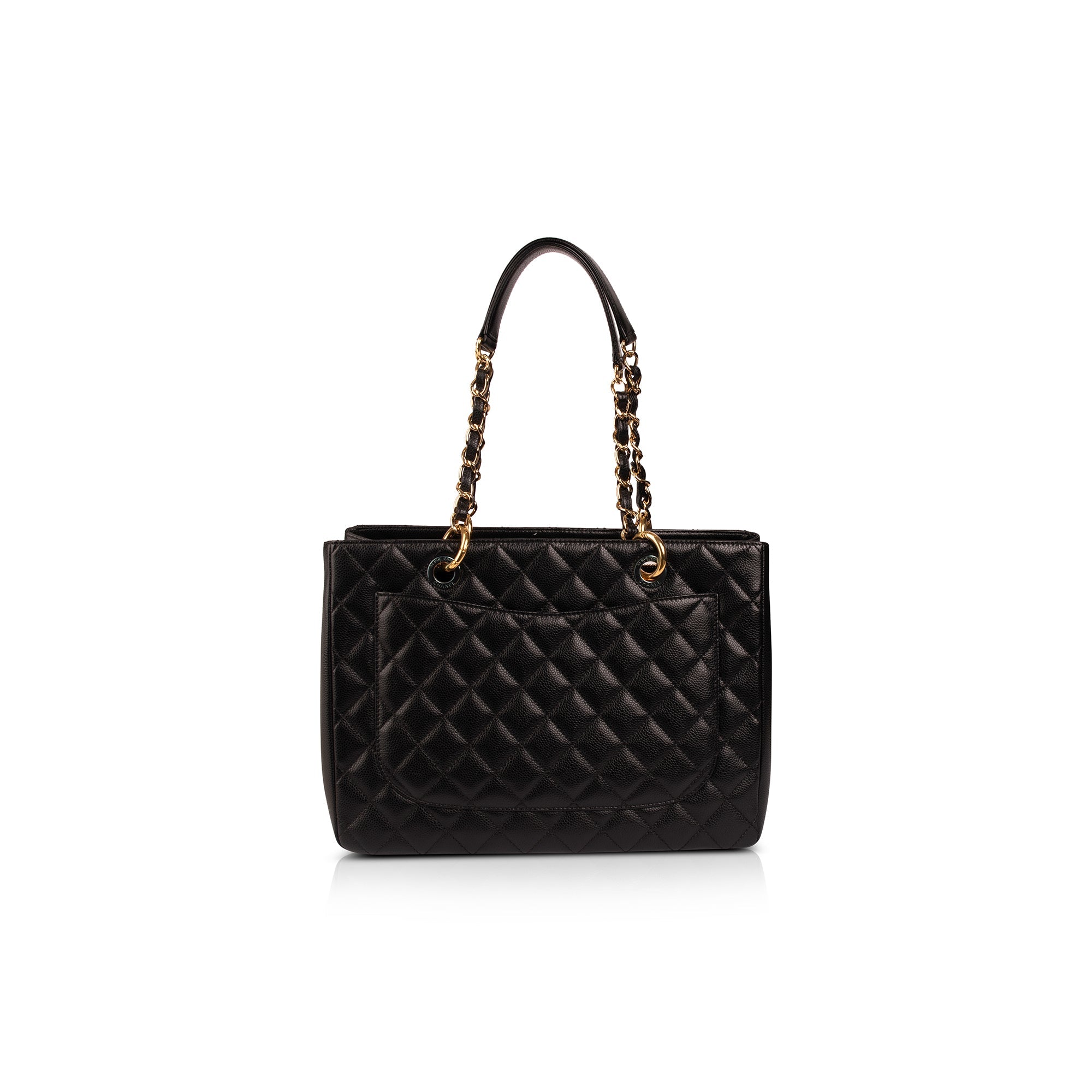 Chanel Black Caviar Leather Grand Shopping Tote (GST) w/ Box & Authenticity Card