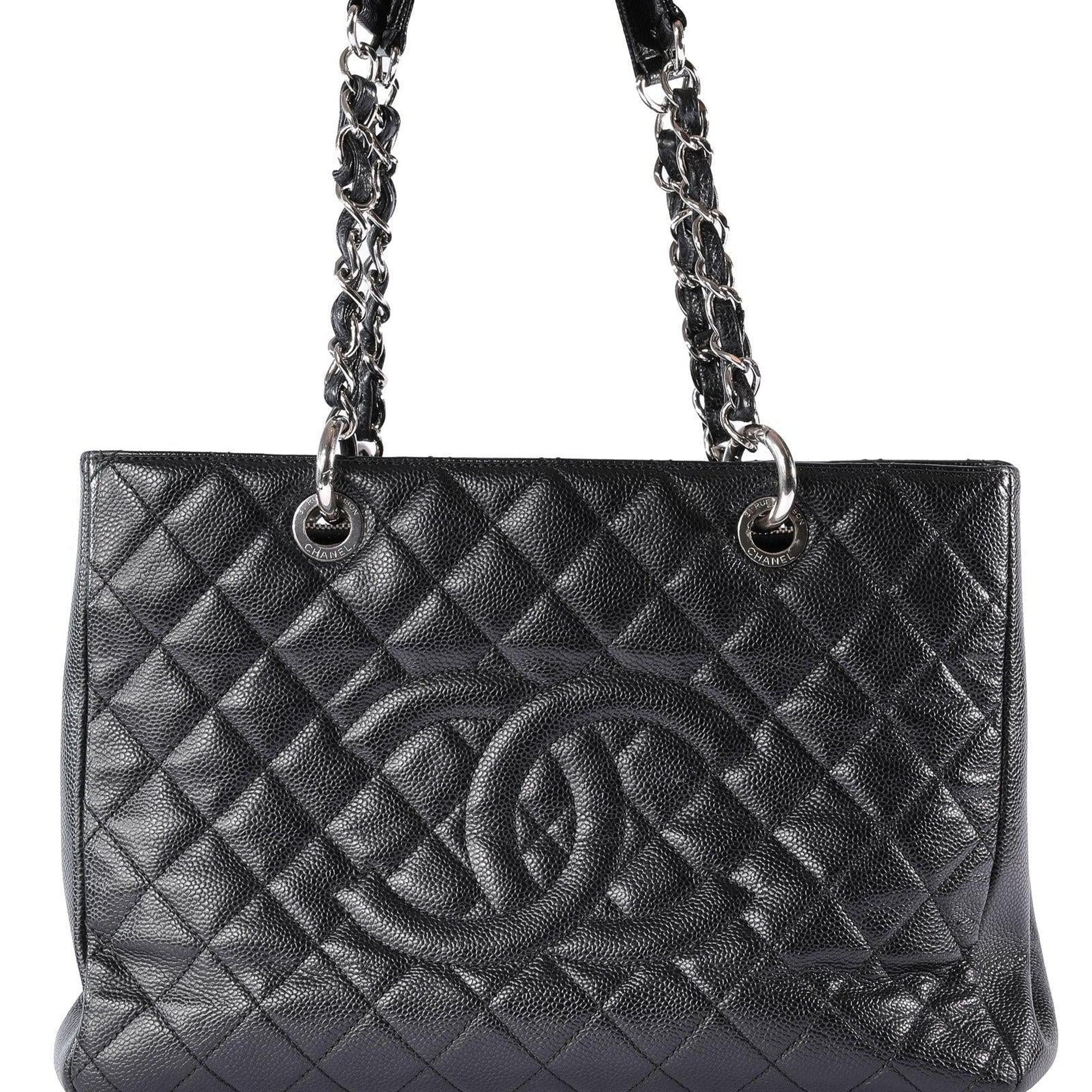Chanel Black Caviar Leather Grand Shopping Tote (GST)