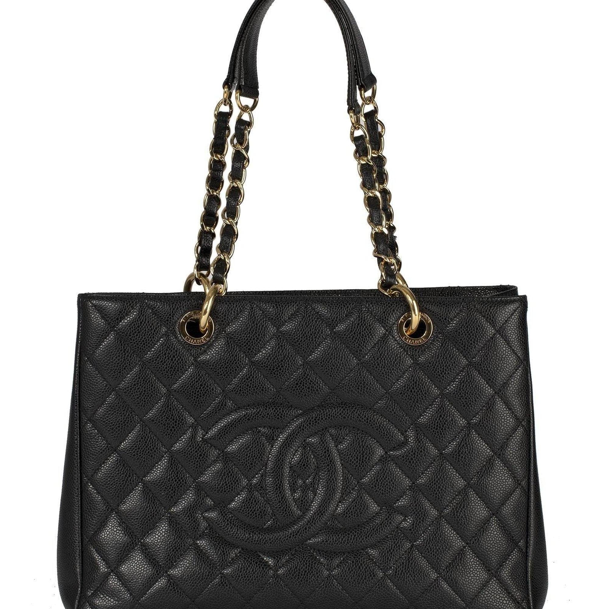 Chanel Black Caviar Leather Grand Shopping Tote (GST)