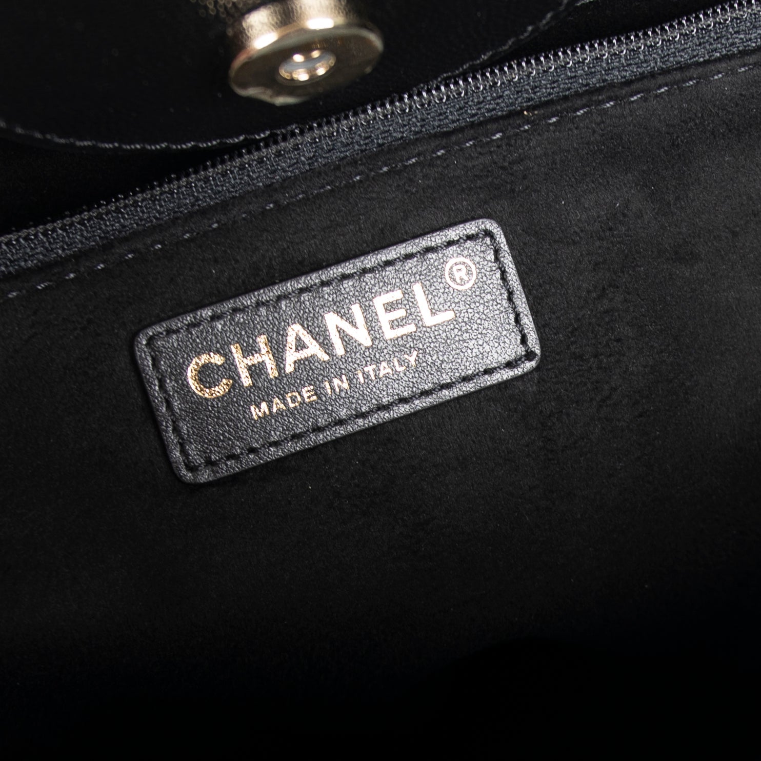 Chanel Black Caviar Leather Medium Studded Deauville Tote w/ Authenticity Card