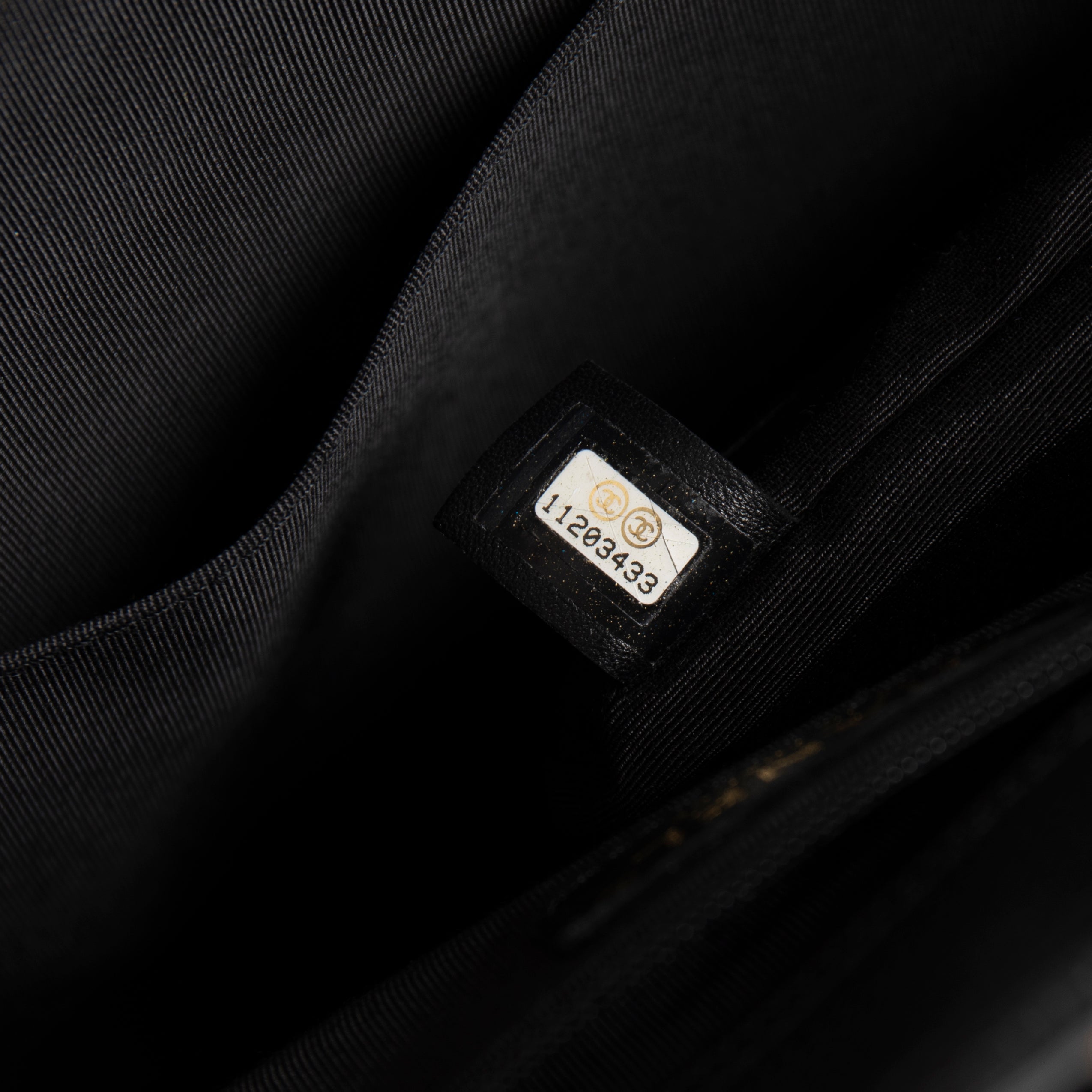 Chanel Black Caviar Leather Petite Shopping Tote