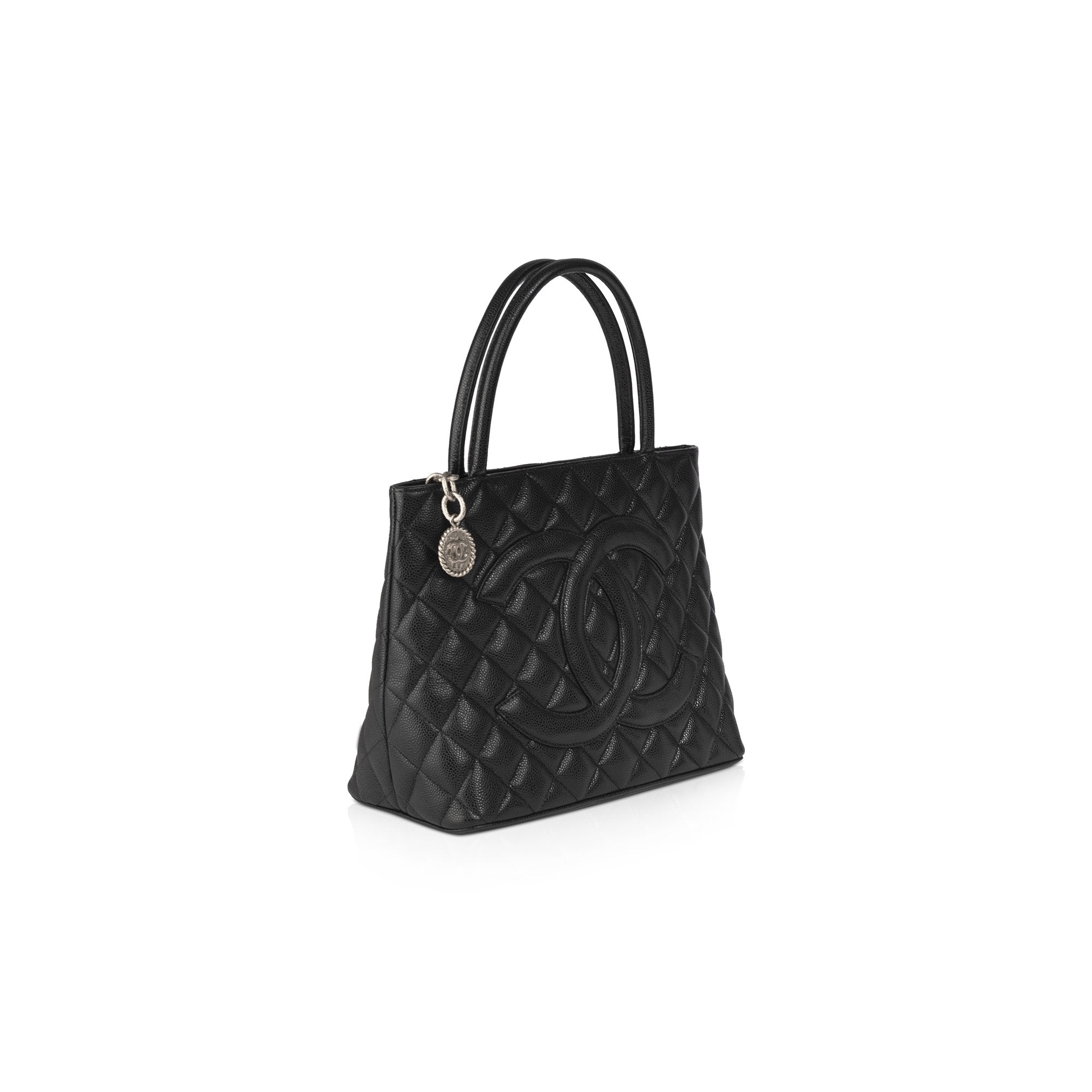 Chanel Black Caviar Medallion Tote