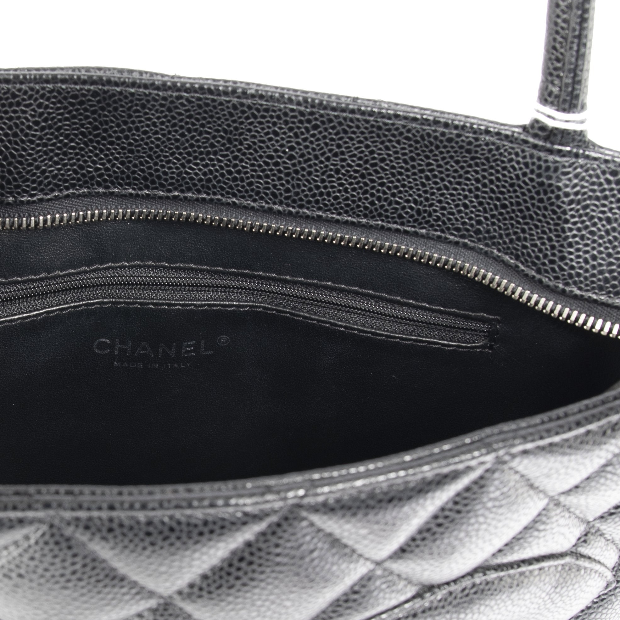 Chanel Black Caviar Medallion Tote