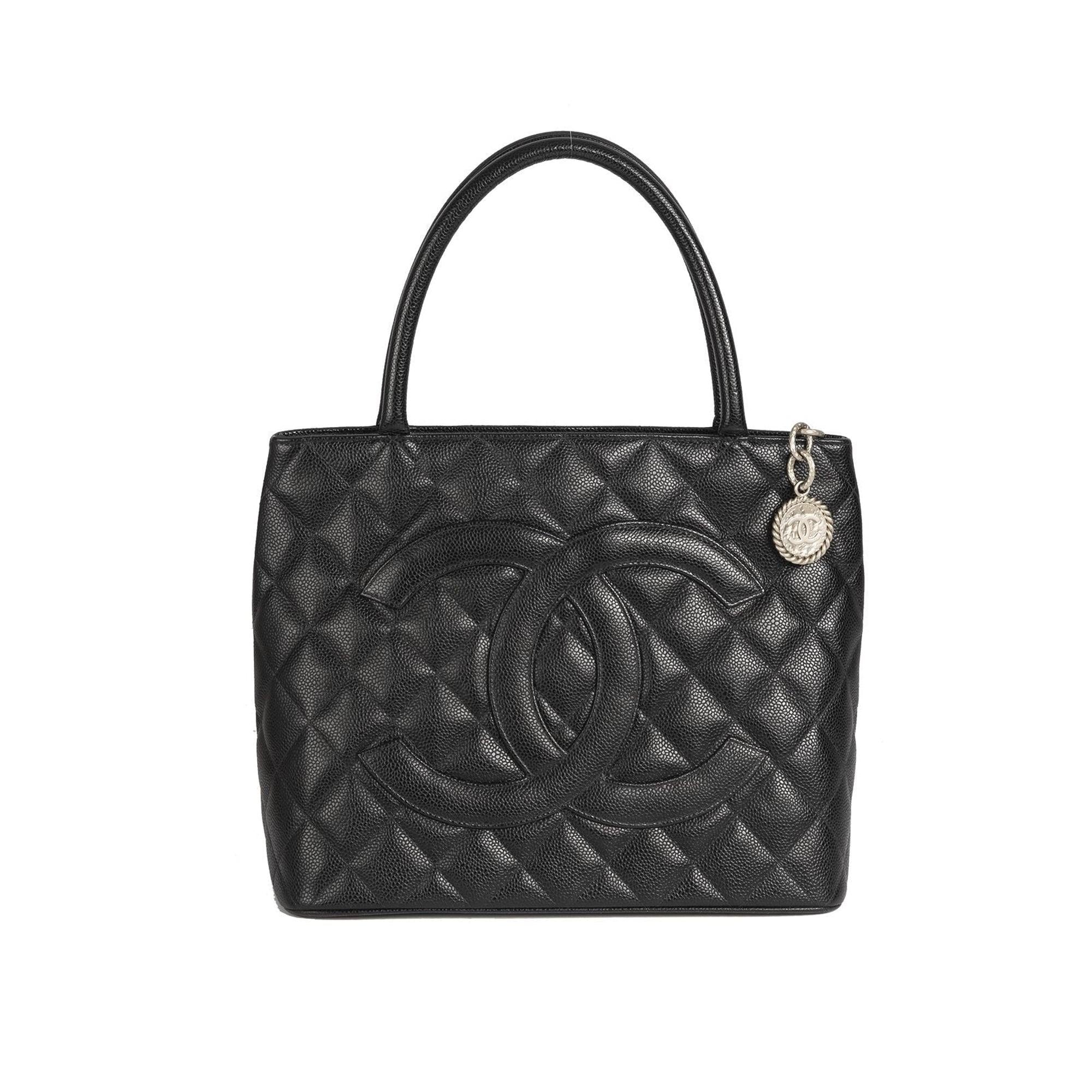 Chanel Black Caviar Medallion Tote