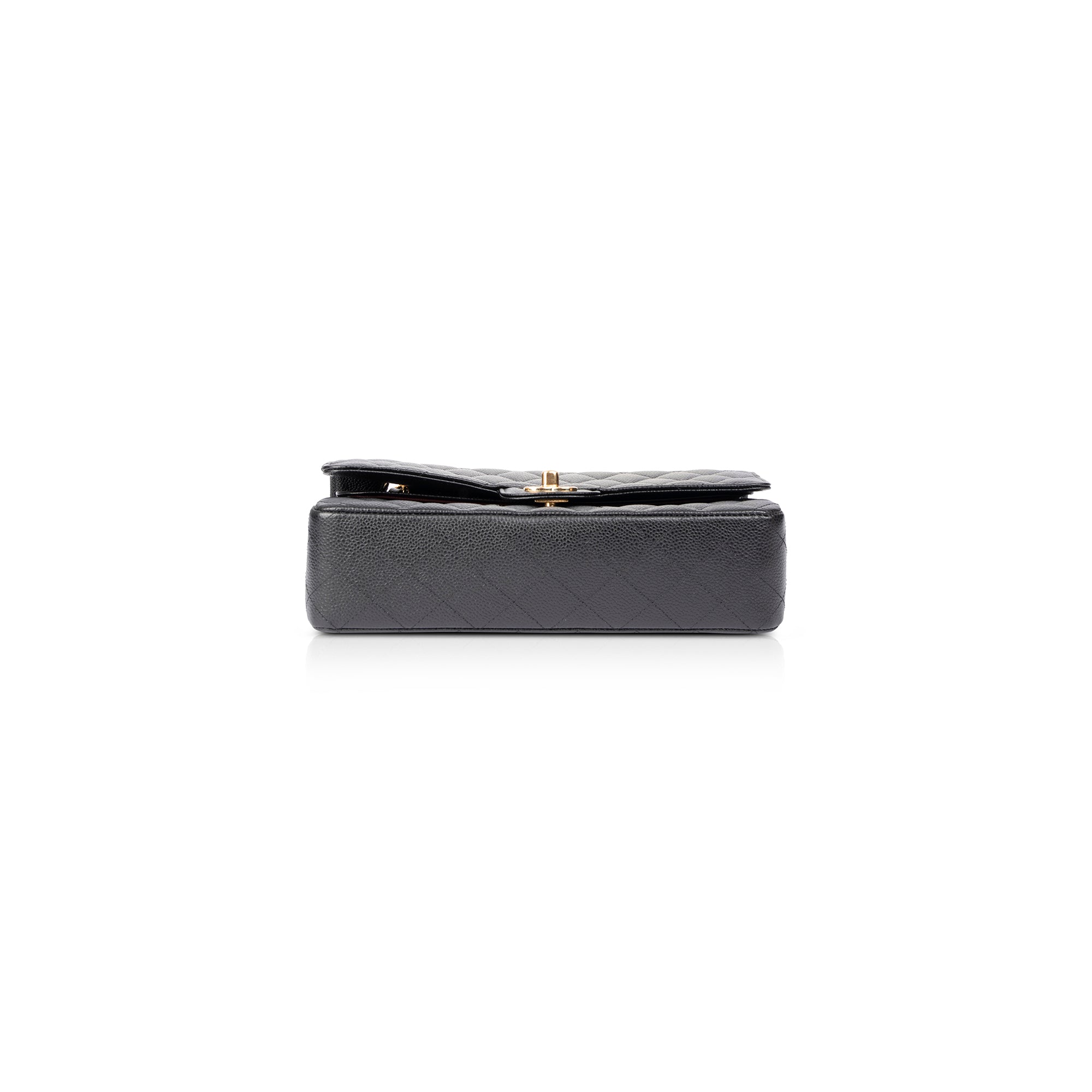 Chanel Black Caviar Medium Classic Double Flap Bag w/ Box