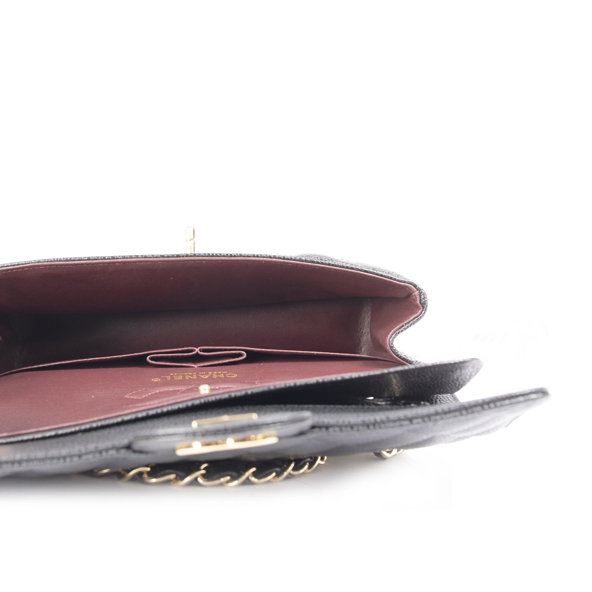 Chanel Black Caviar Small Classic Double Flap Bag w/ Box